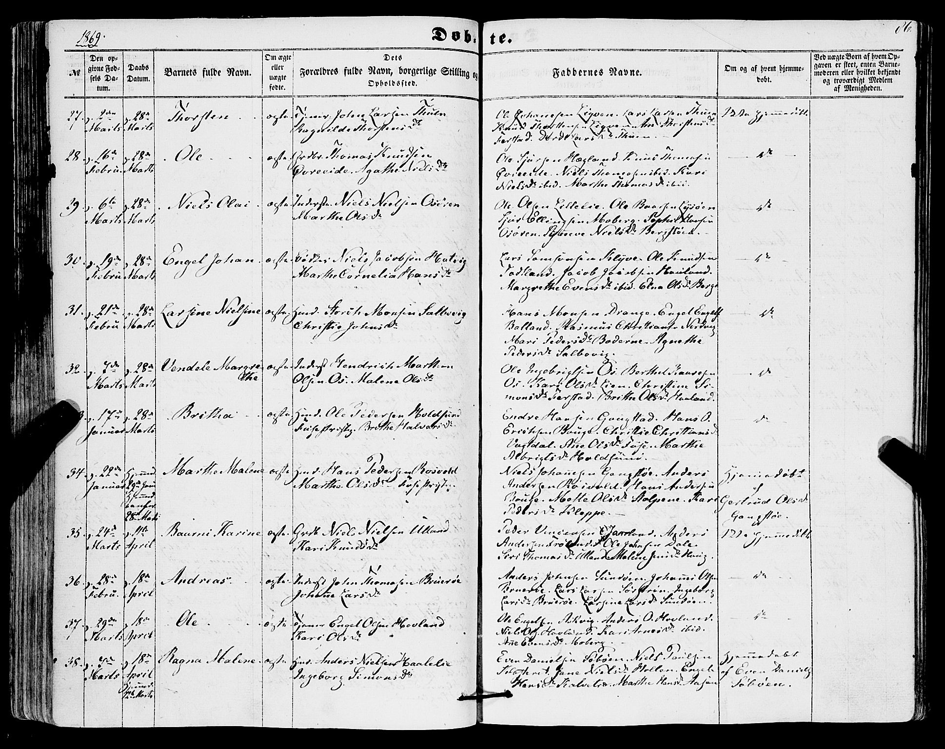 Os sokneprestembete, AV/SAB-A-99929: Parish register (official) no. A 17, 1860-1873, p. 86