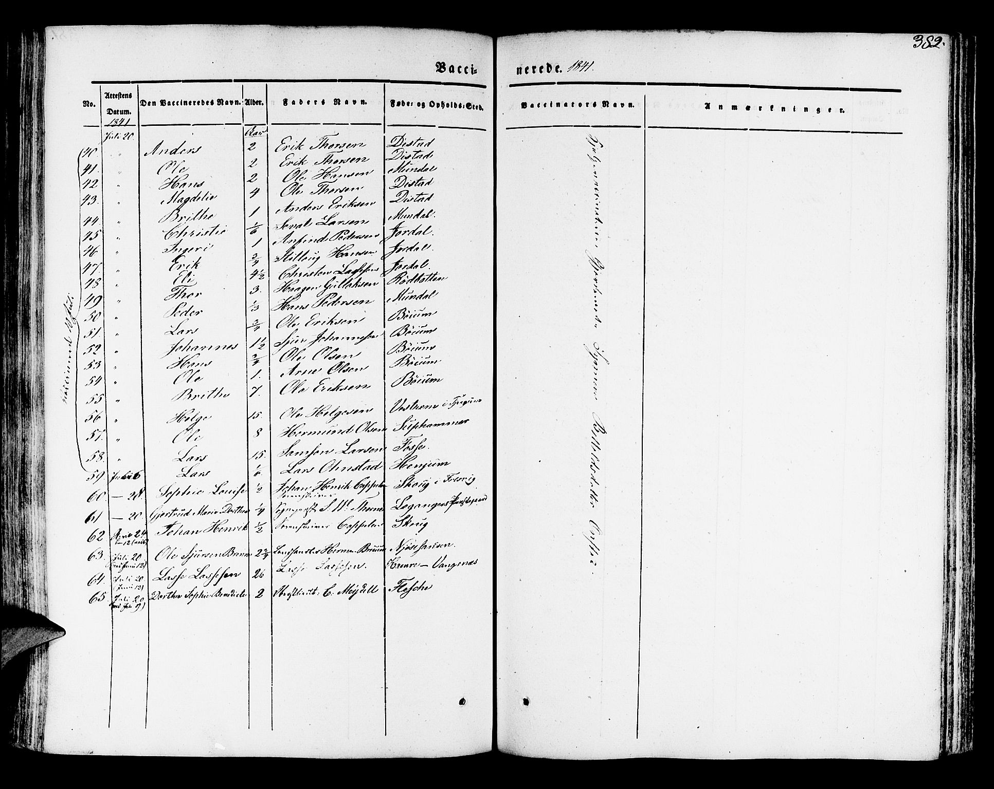 Leikanger sokneprestembete, AV/SAB-A-81001/H/Haa/Haaa/L0007: Parish register (official) no. A 7, 1838-1851, p. 382