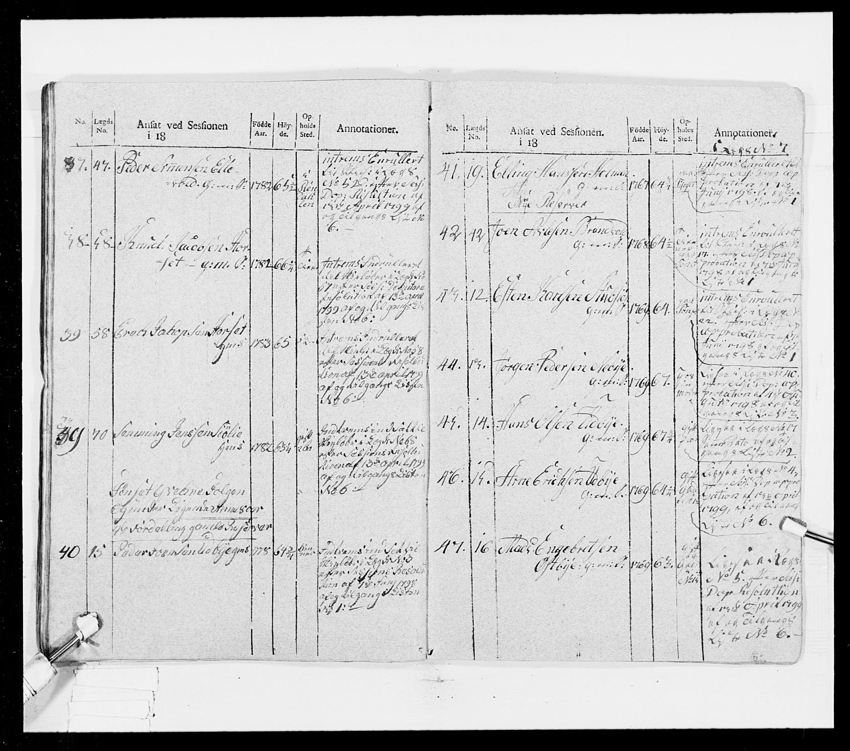 Generalitets- og kommissariatskollegiet, Det kongelige norske kommissariatskollegium, AV/RA-EA-5420/E/Eh/L0025: Skiløperkompaniene, 1766-1803, p. 279