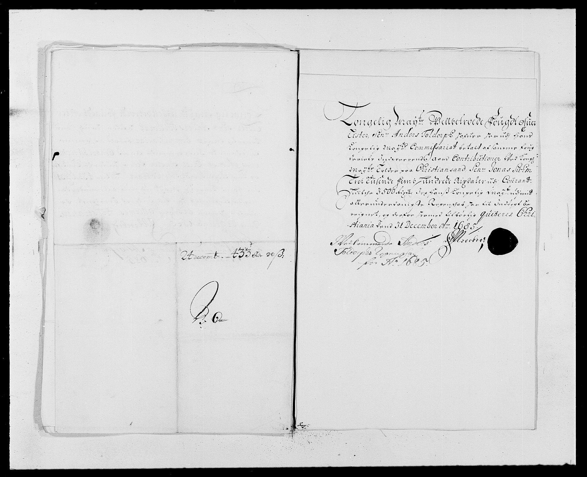 Rentekammeret inntil 1814, Reviderte regnskaper, Fogderegnskap, AV/RA-EA-4092/R41/L2533: Fogderegnskap Lista, 1684-1685, p. 223