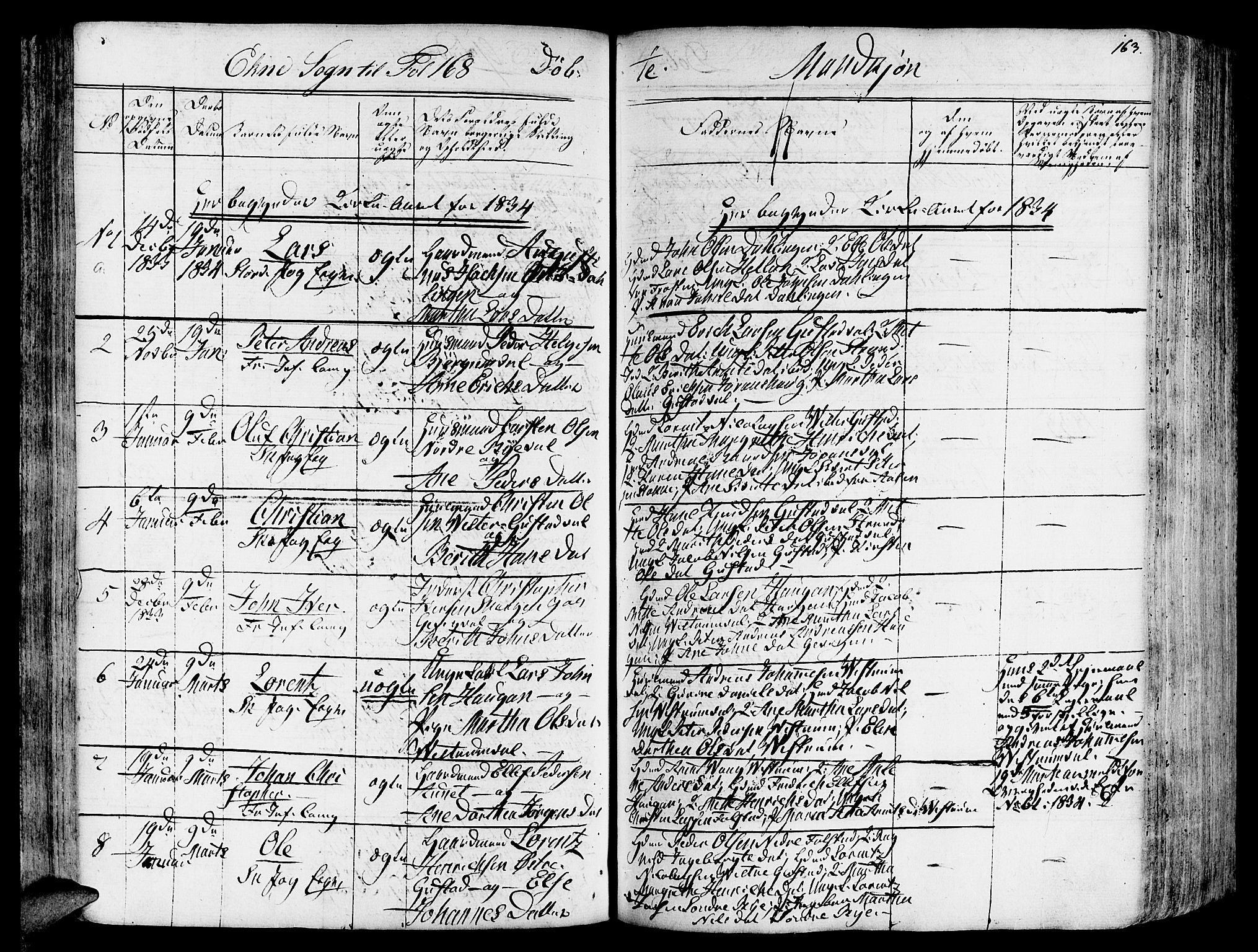 Ministerialprotokoller, klokkerbøker og fødselsregistre - Nord-Trøndelag, SAT/A-1458/717/L0152: Parish register (official) no. 717A05 /2, 1828-1836, p. 163