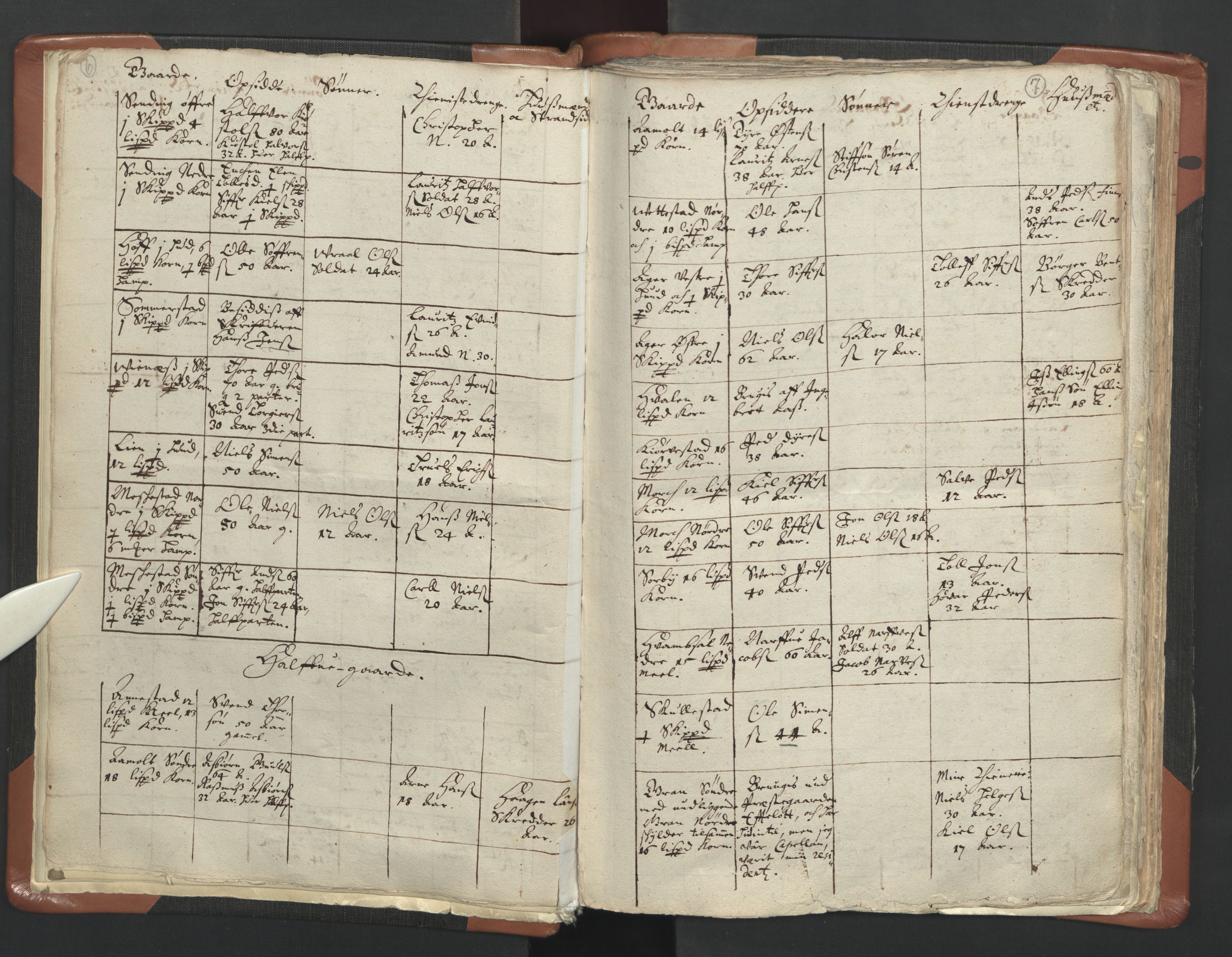 RA, Vicar's Census 1664-1666, no. 10: Tønsberg deanery, 1664-1666, p. 6-7