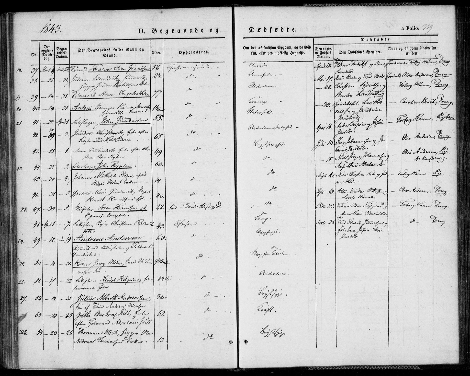 Kristiansand domprosti, AV/SAK-1112-0006/F/Fa/L0013: Parish register (official) no. A 13, 1842-1851, p. 359