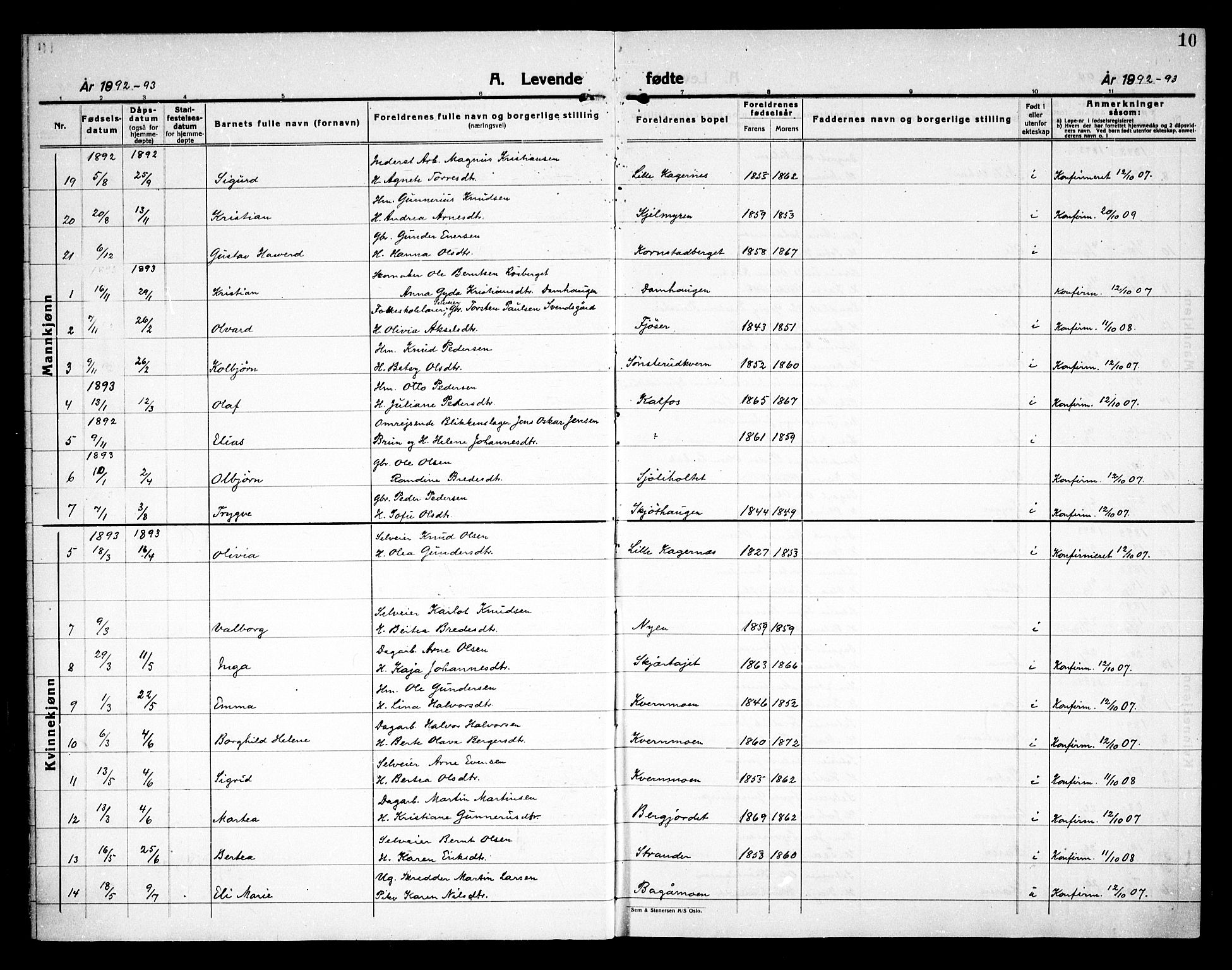 Åsnes prestekontor, AV/SAH-PREST-042/H/Ha/Haa/L0000D: Parish register (official) no. 0B, 1890-1929, p. 10