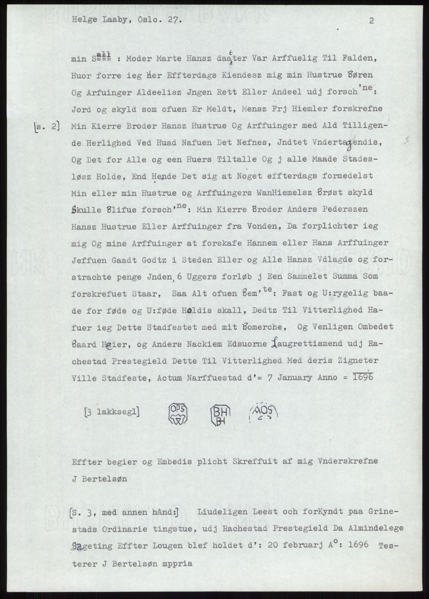 Samlinger til kildeutgivelse, Diplomavskriftsamlingen, AV/RA-EA-4053/H/Ha, p. 570