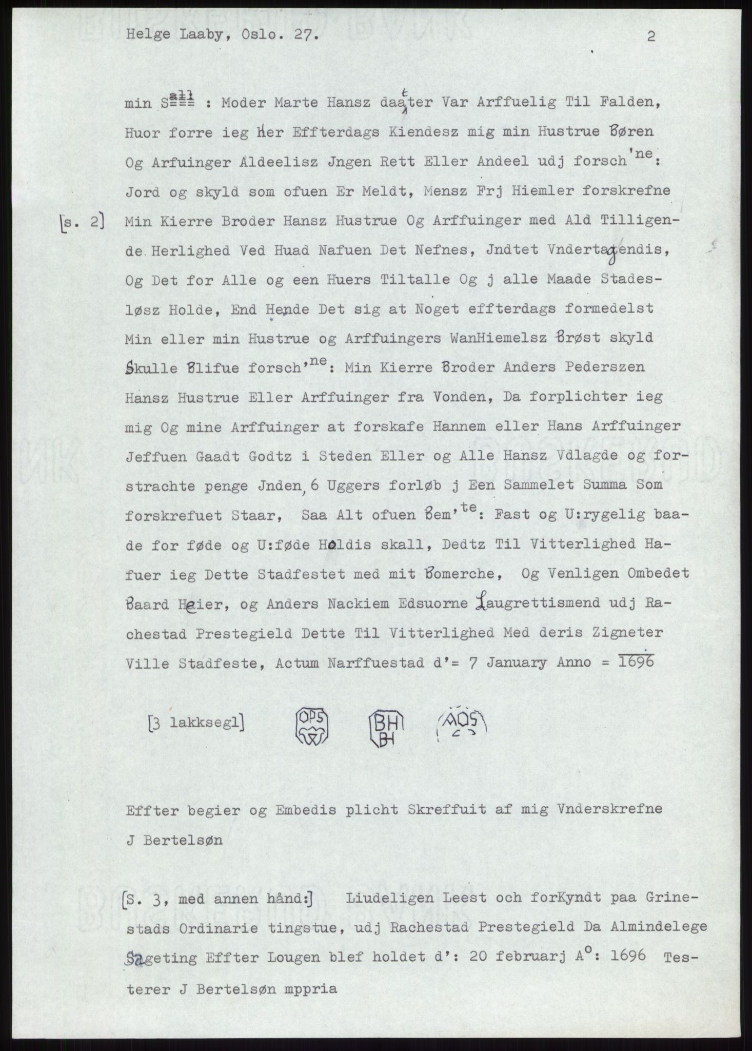 Samlinger til kildeutgivelse, Diplomavskriftsamlingen, RA/EA-4053/H/Ha, p. 570