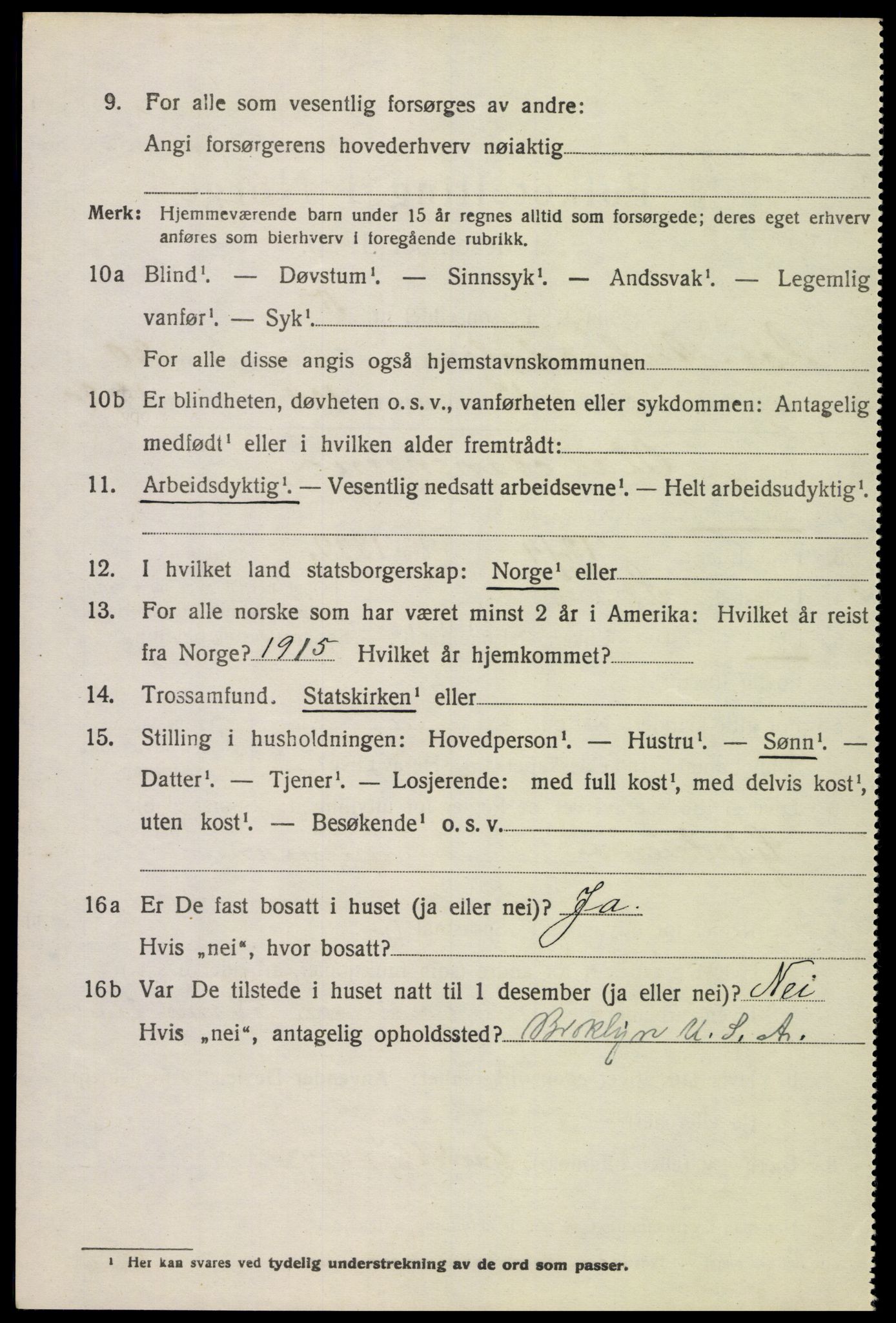 SAK, 1920 census for Sør-Audnedal, 1920, p. 6834