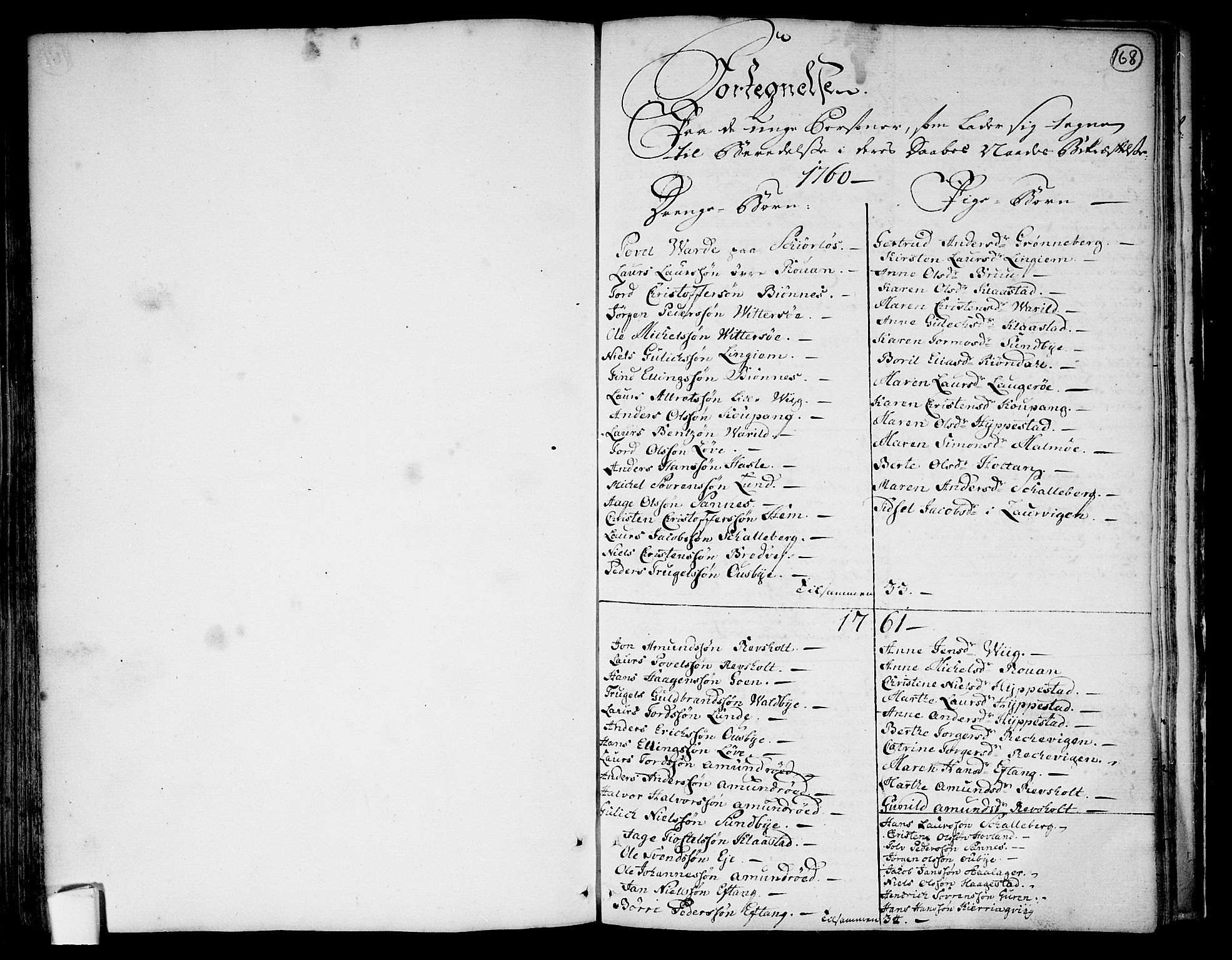 Tjølling kirkebøker, SAKO/A-60/F/Fa/L0003: Parish register (official) no. 3, 1735-1778, p. 168