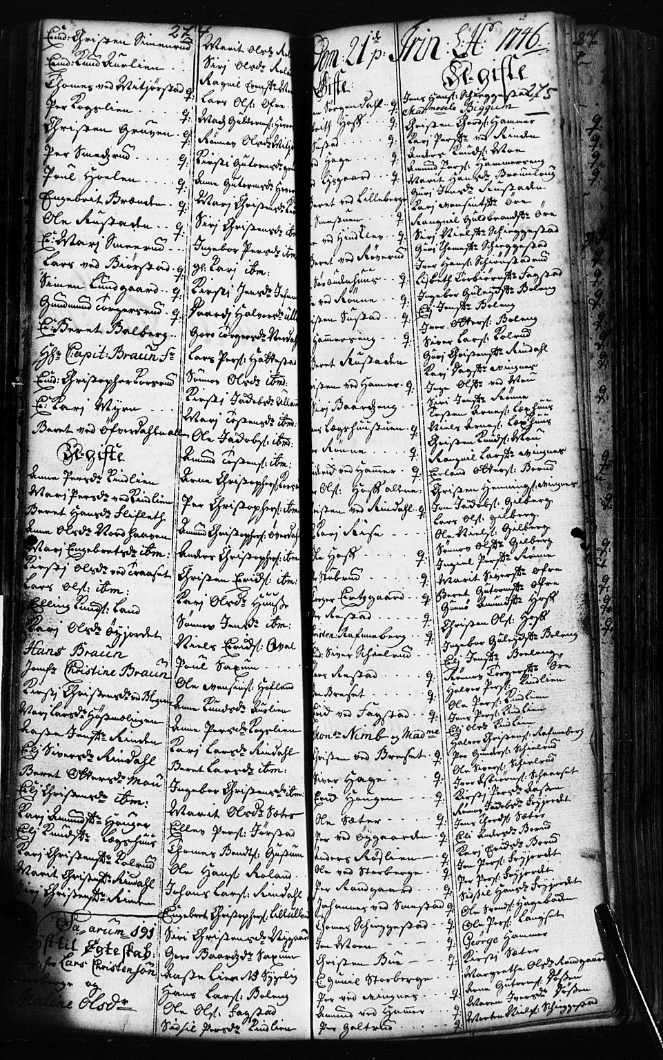 Fåberg prestekontor, AV/SAH-PREST-086/H/Ha/Hab/L0002: Parish register (copy) no. 2, 1741-1756, p. 274-275