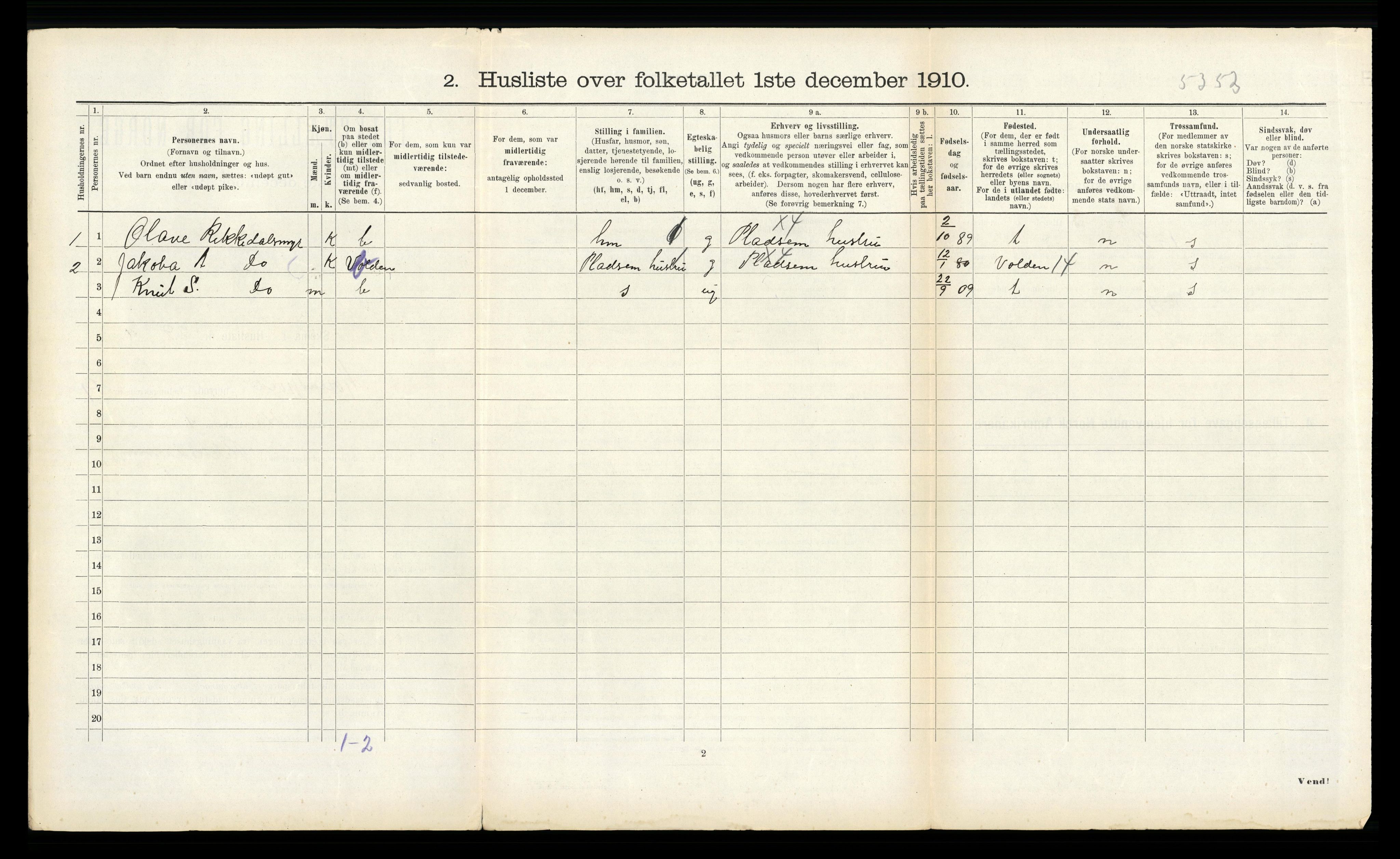 RA, 1910 census for Hjørundfjord, 1910, p. 481