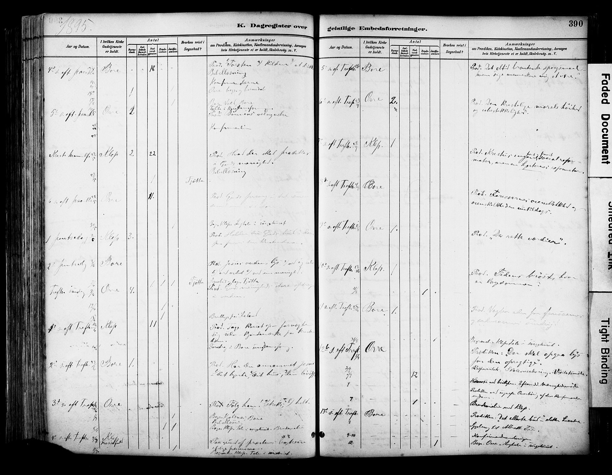 Klepp sokneprestkontor, SAST/A-101803/001/3/30BA/L0009: Parish register (official) no. A 7, 1886-1915, p. 390