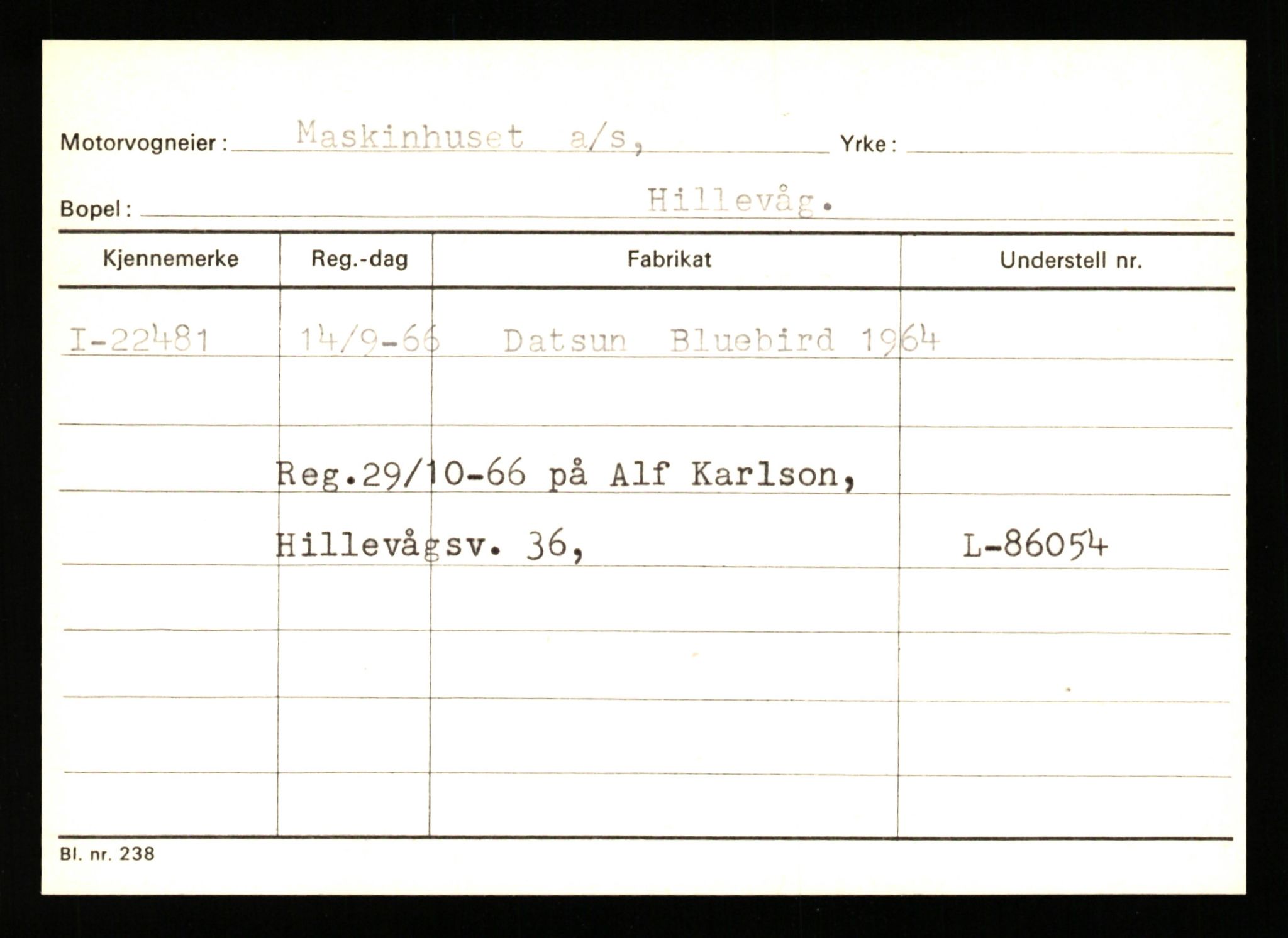 Stavanger trafikkstasjon, AV/SAST-A-101942/0/G/L0004: Registreringsnummer: 15497 - 22957, 1930-1971, p. 3005