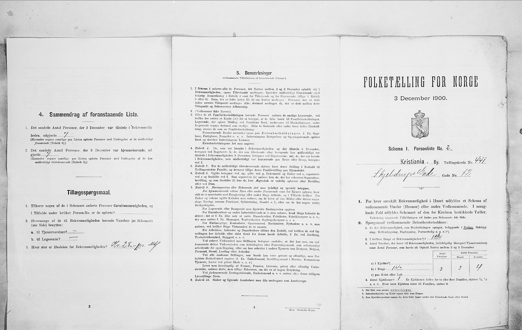 SAO, 1900 census for Kristiania, 1900, p. 85191