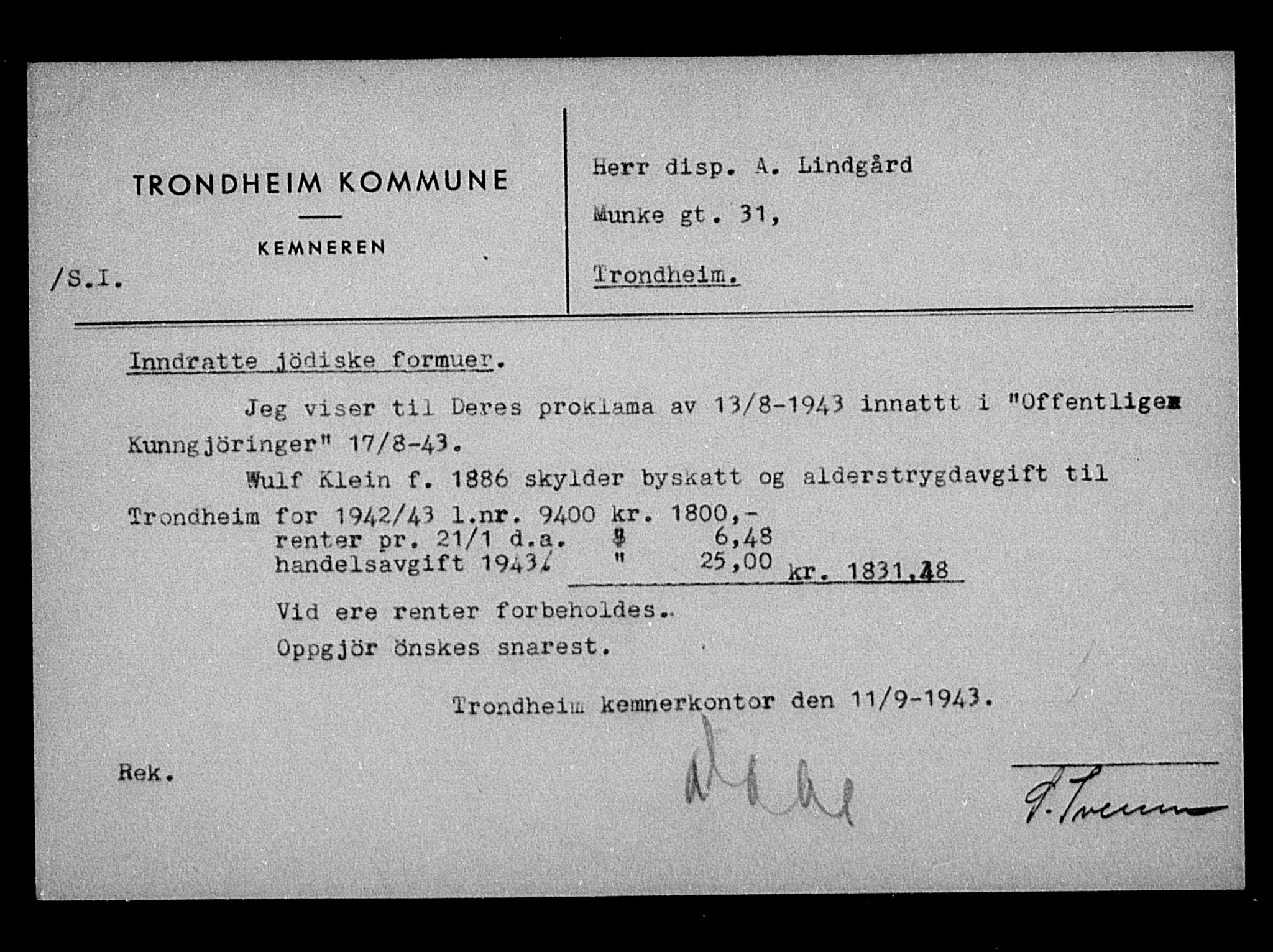 Justisdepartementet, Tilbakeføringskontoret for inndratte formuer, AV/RA-S-1564/H/Hc/Hca/L0902: --, 1945-1947, p. 317