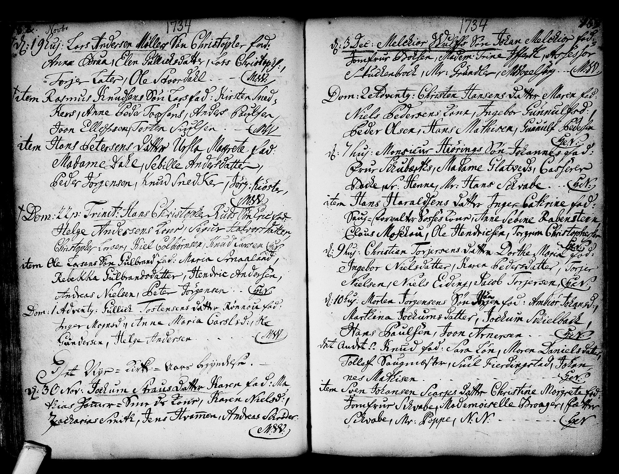 Kongsberg kirkebøker, SAKO/A-22/F/Fa/L0002: Parish register (official) no. I 2, 1721-1743, p. 162-163