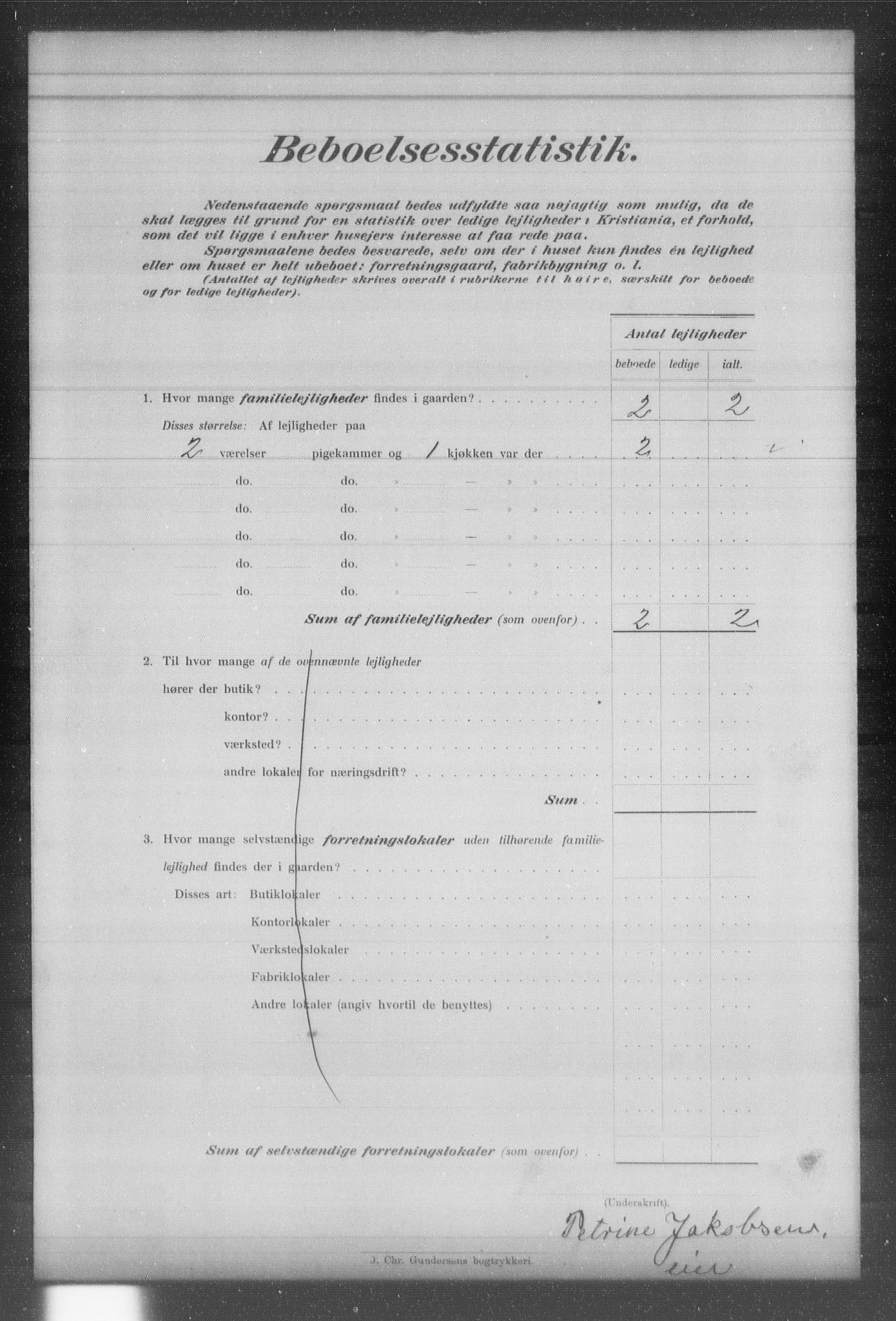 OBA, Municipal Census 1903 for Kristiania, 1903, p. 4992