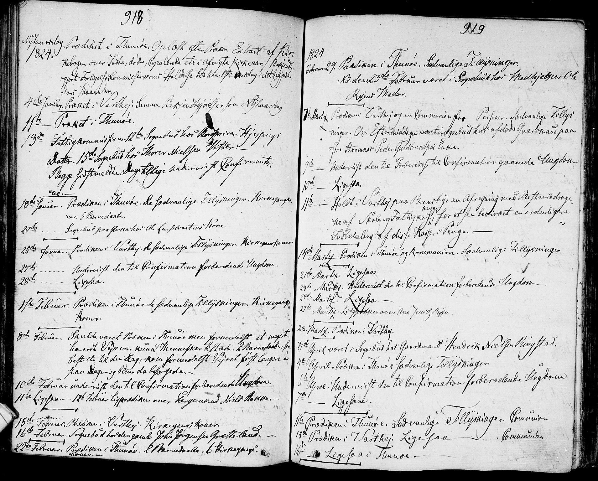 Tune prestekontor Kirkebøker, AV/SAO-A-2007/F/Fa/L0006: Parish register (official) no. 6, 1823-1831, p. 918-919