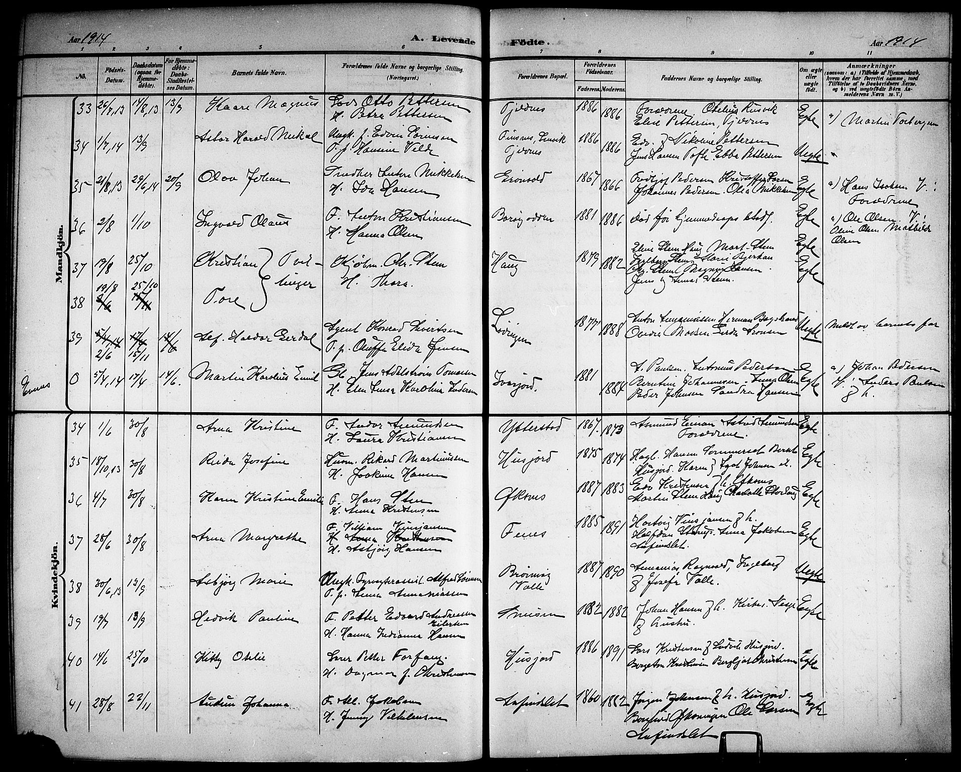 Ministerialprotokoller, klokkerbøker og fødselsregistre - Nordland, AV/SAT-A-1459/872/L1048: Parish register (copy) no. 872C04, 1898-1919