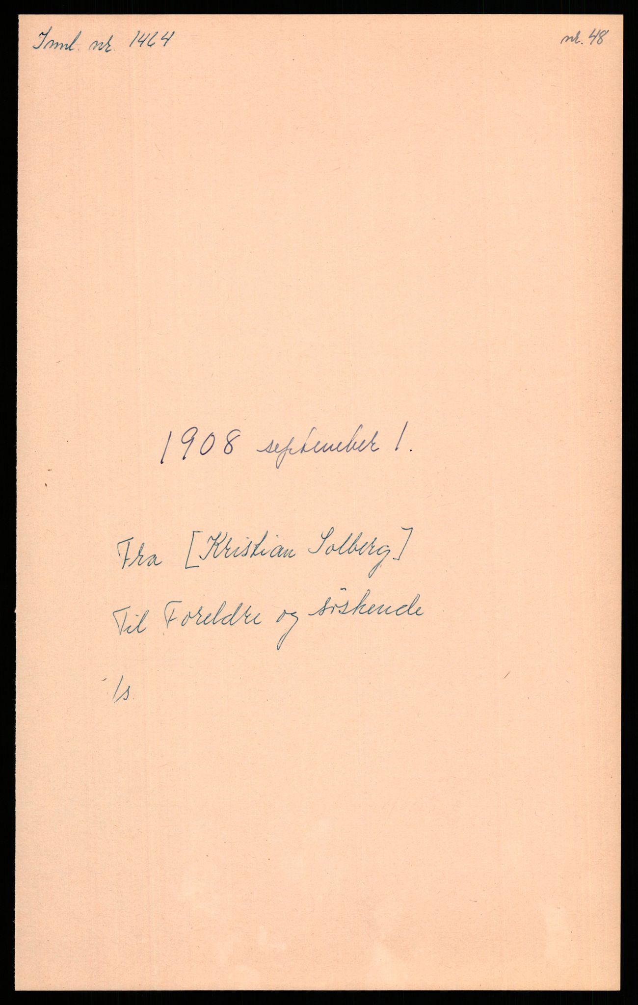 Samlinger til kildeutgivelse, Amerikabrevene, RA/EA-4057/F/L0009: Innlån fra Hedmark: Statsarkivet i Hamar - Wærenskjold, 1838-1914, p. 484