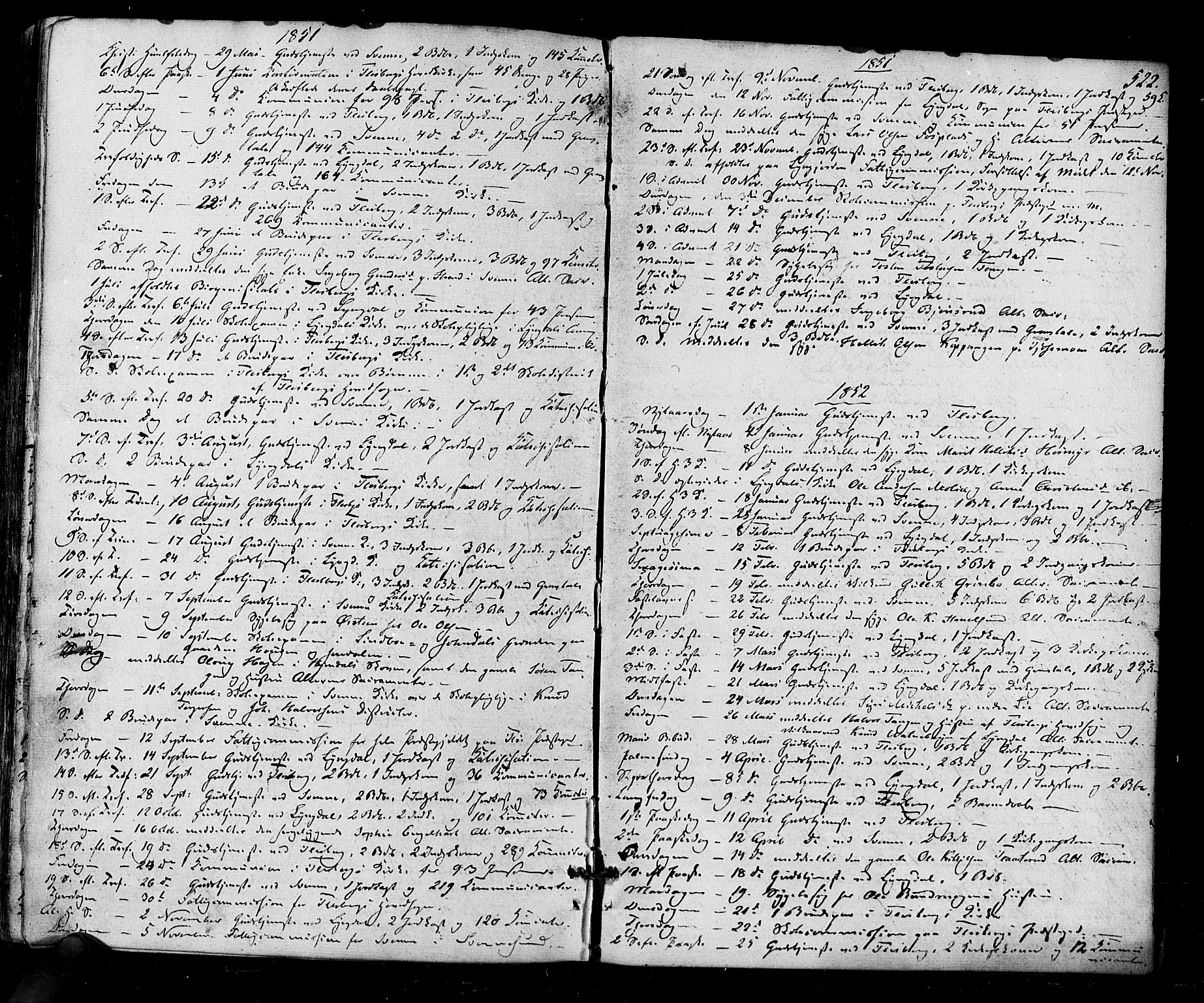 Flesberg kirkebøker, SAKO/A-18/F/Fa/L0006: Parish register (official) no. I 6, 1834-1860, p. 522