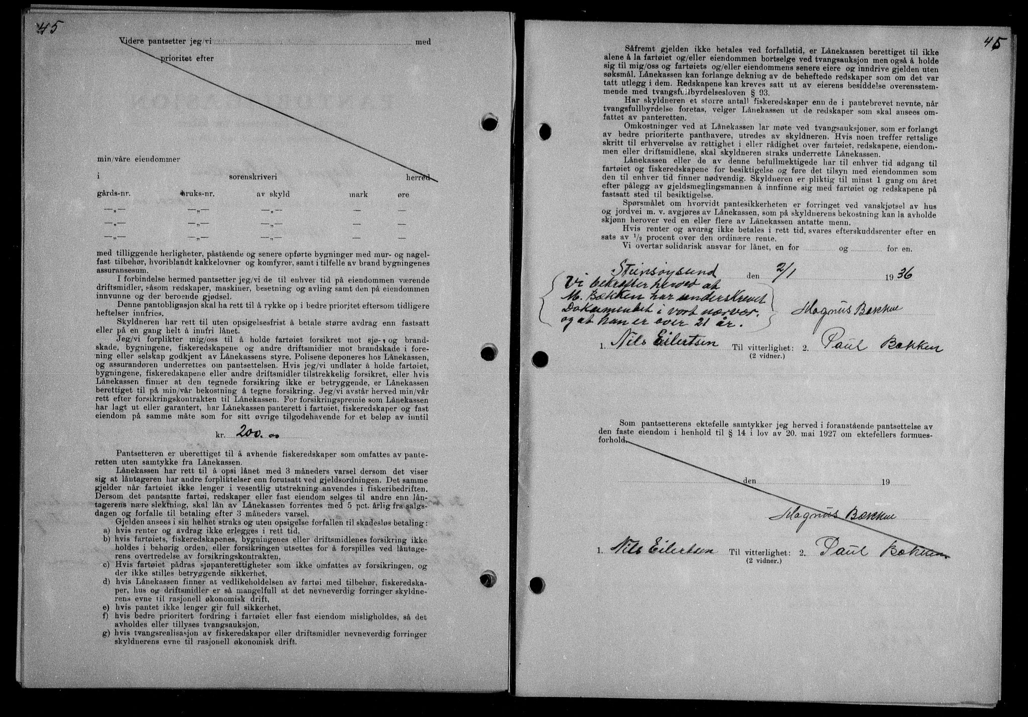 Nordmøre sorenskriveri, AV/SAT-A-4132/1/2/2Ca/L0087: Mortgage book no. 77, 1935-1936, Deed date: 14.01.1936