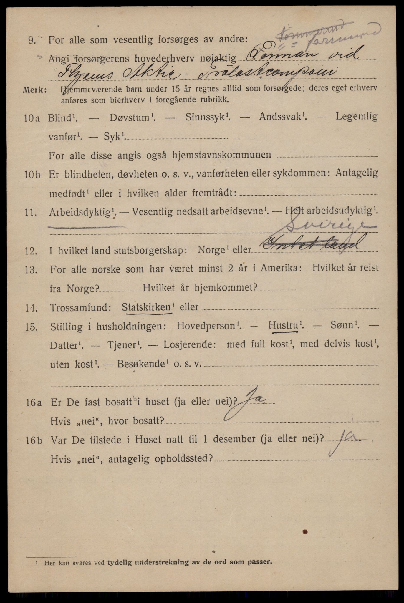 SAT, 1920 census for Trondheim, 1920, p. 60125