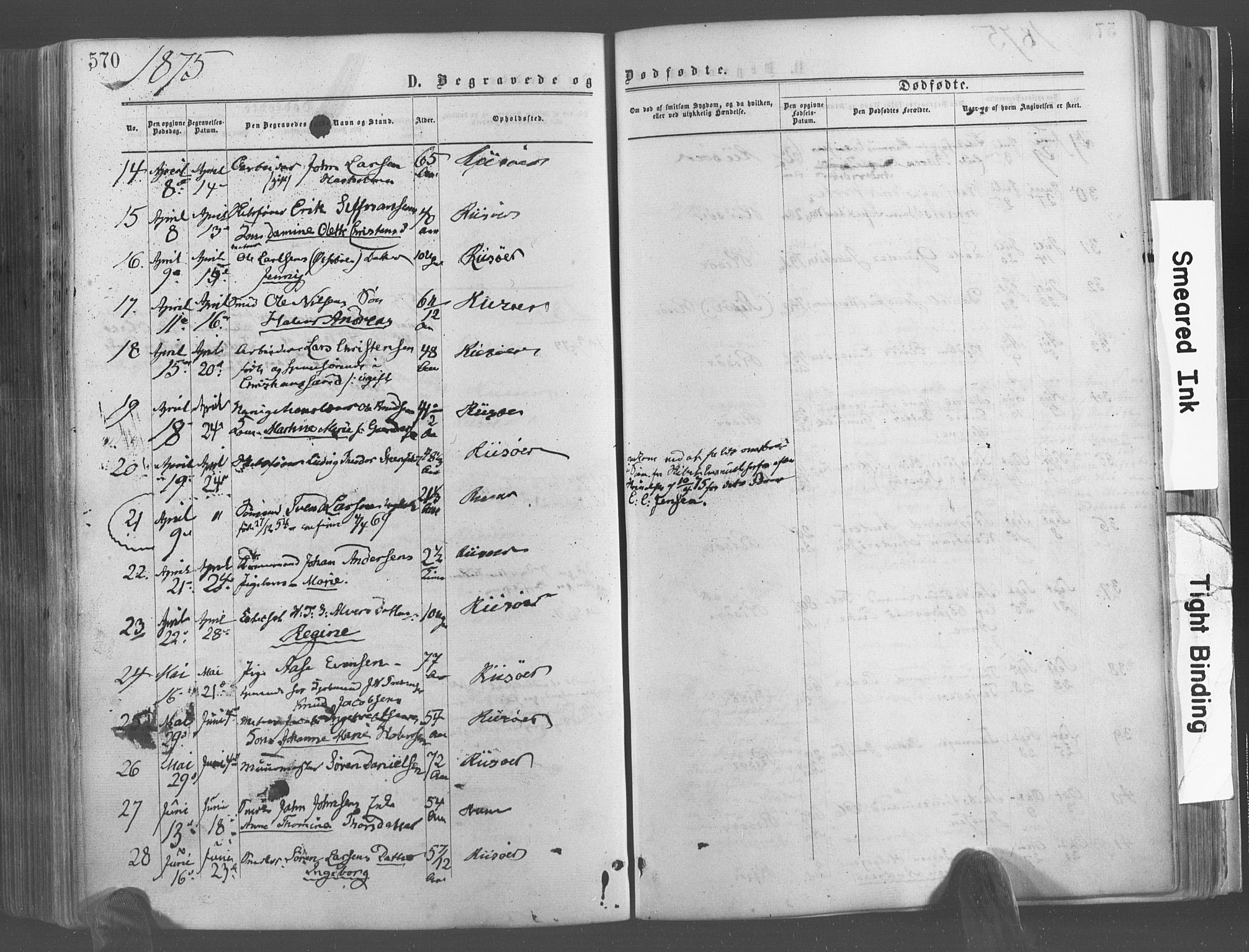 Risør sokneprestkontor, SAK/1111-0035/F/Fa/L0004: Parish register (official) no. A 4, 1865-1882, p. 570