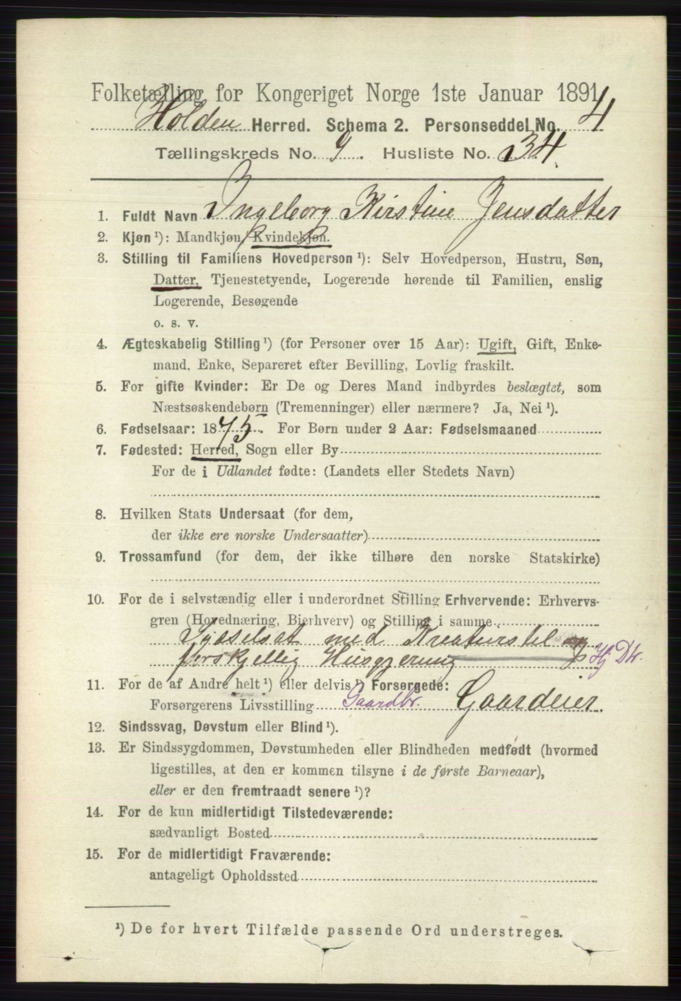 RA, 1891 census for 0819 Holla, 1891, p. 4257