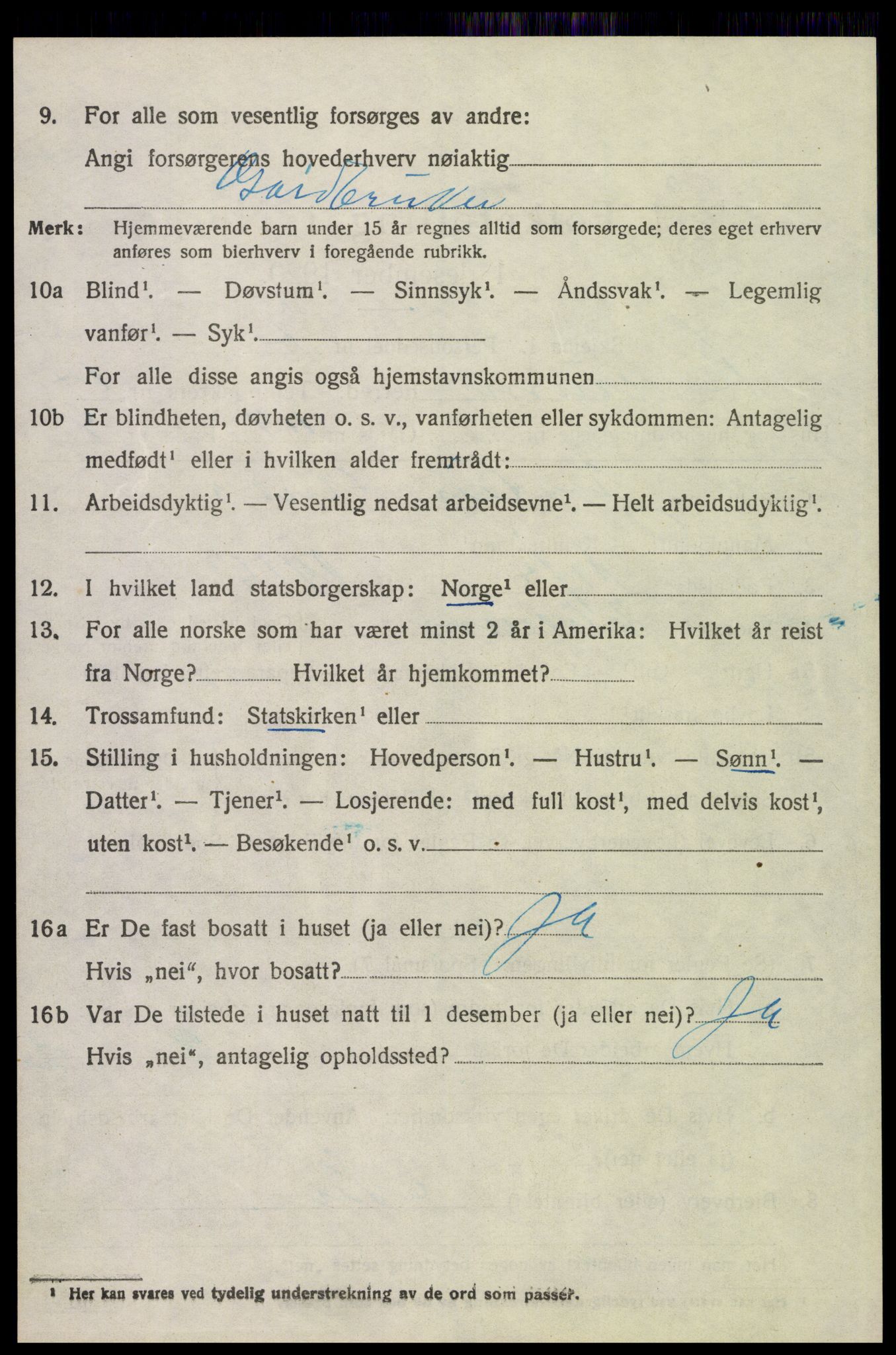 SAH, 1920 census for Elverum, 1920, p. 19245