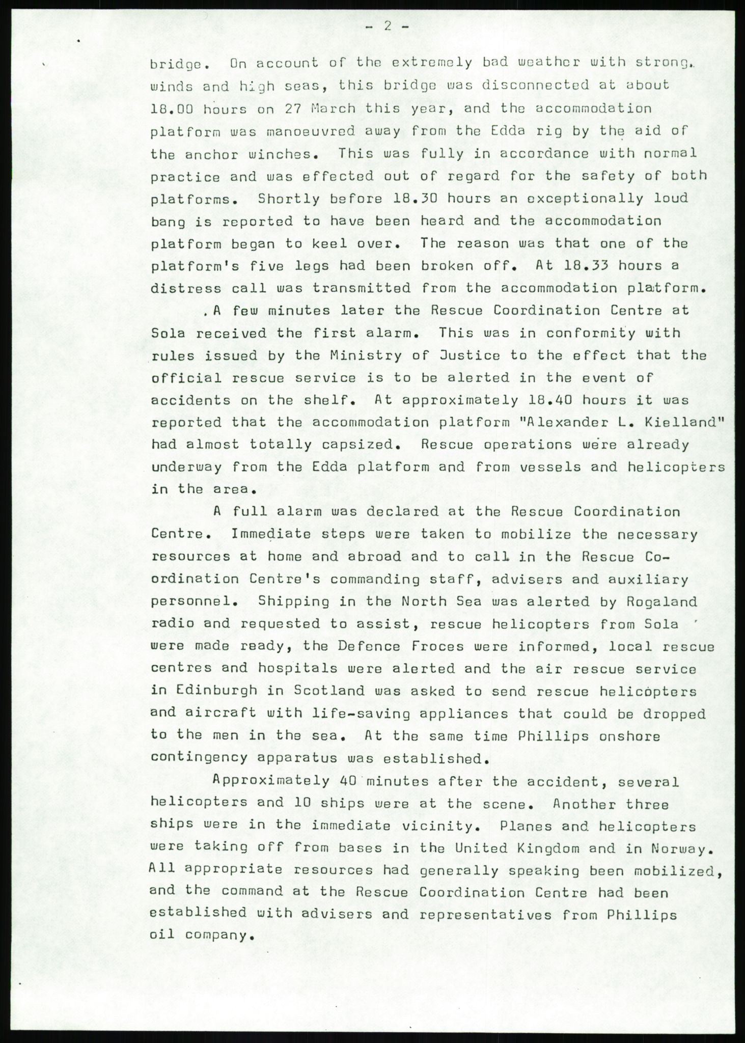 Justisdepartementet, Granskningskommisjonen ved Alexander Kielland-ulykken 27.3.1980, RA/S-1165/D/L0017: P Hjelpefartøy (Doku.liste + P1-P6 av 6)/Q Hovedredningssentralen (Q0-Q27 av 27), 1980-1981, p. 360