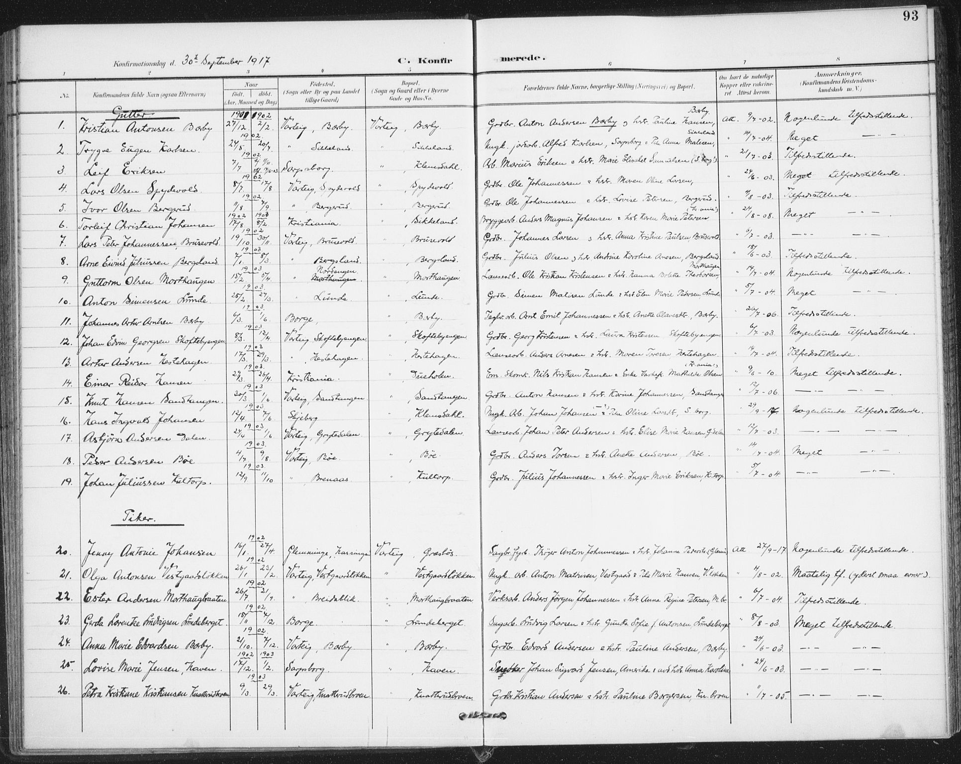Varteig prestekontor Kirkebøker, SAO/A-10447a/F/Fa/L0003: Parish register (official) no. 3, 1899-1919, p. 93