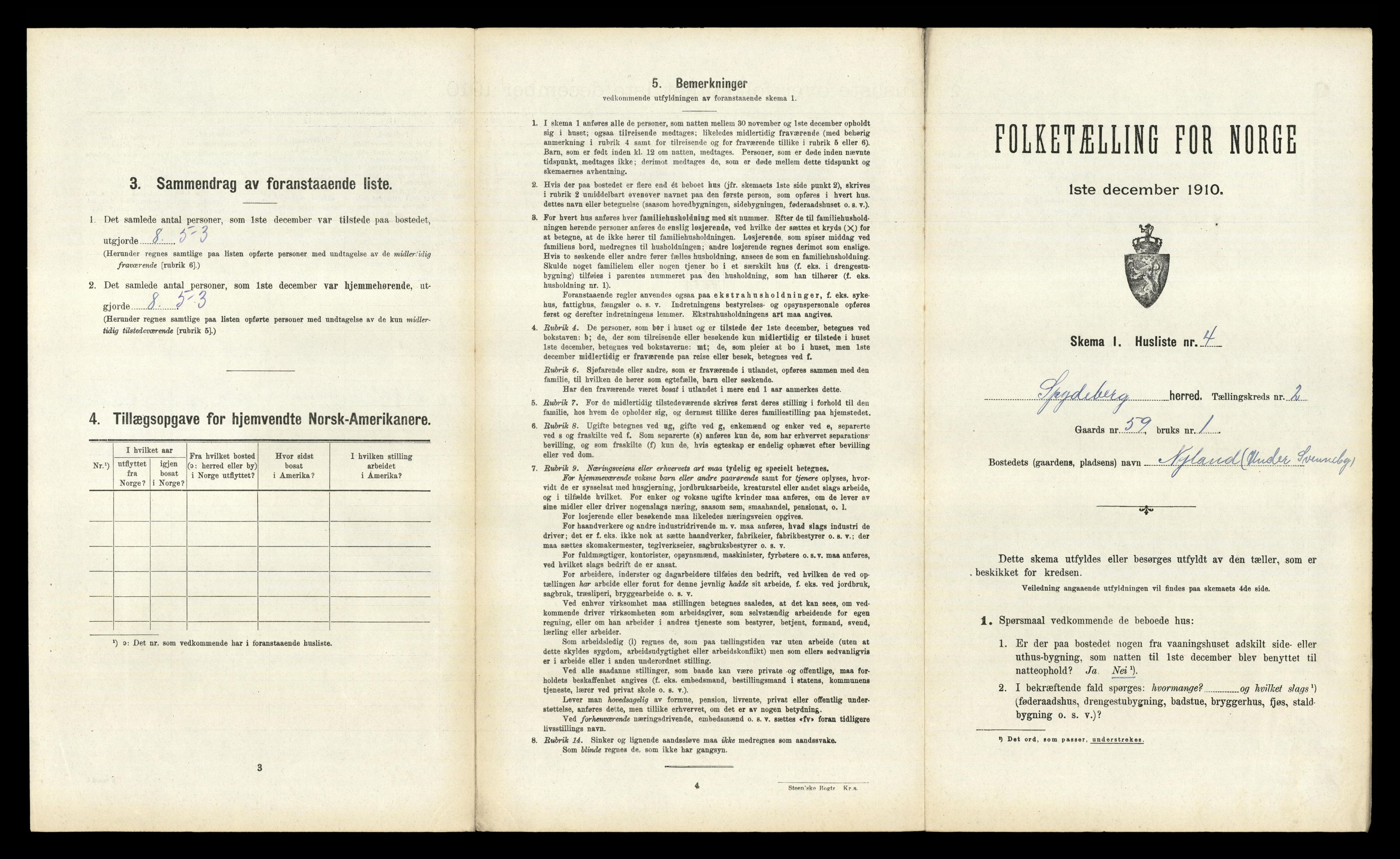 RA, 1910 census for Spydeberg, 1910, p. 159