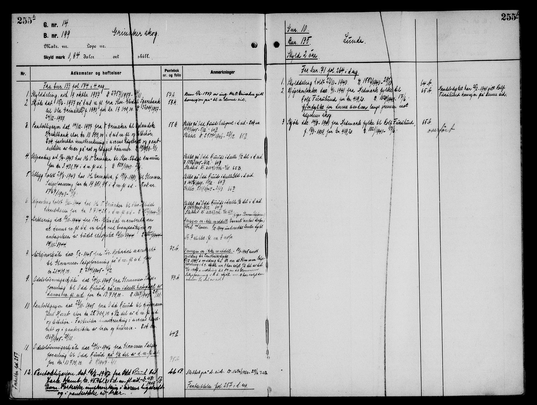 Sør-Østerdal sorenskriveri, AV/SAH-TING-018/H/Ha/Had/L0063: Mortgage register no. 6, 1850-1950, p. 255