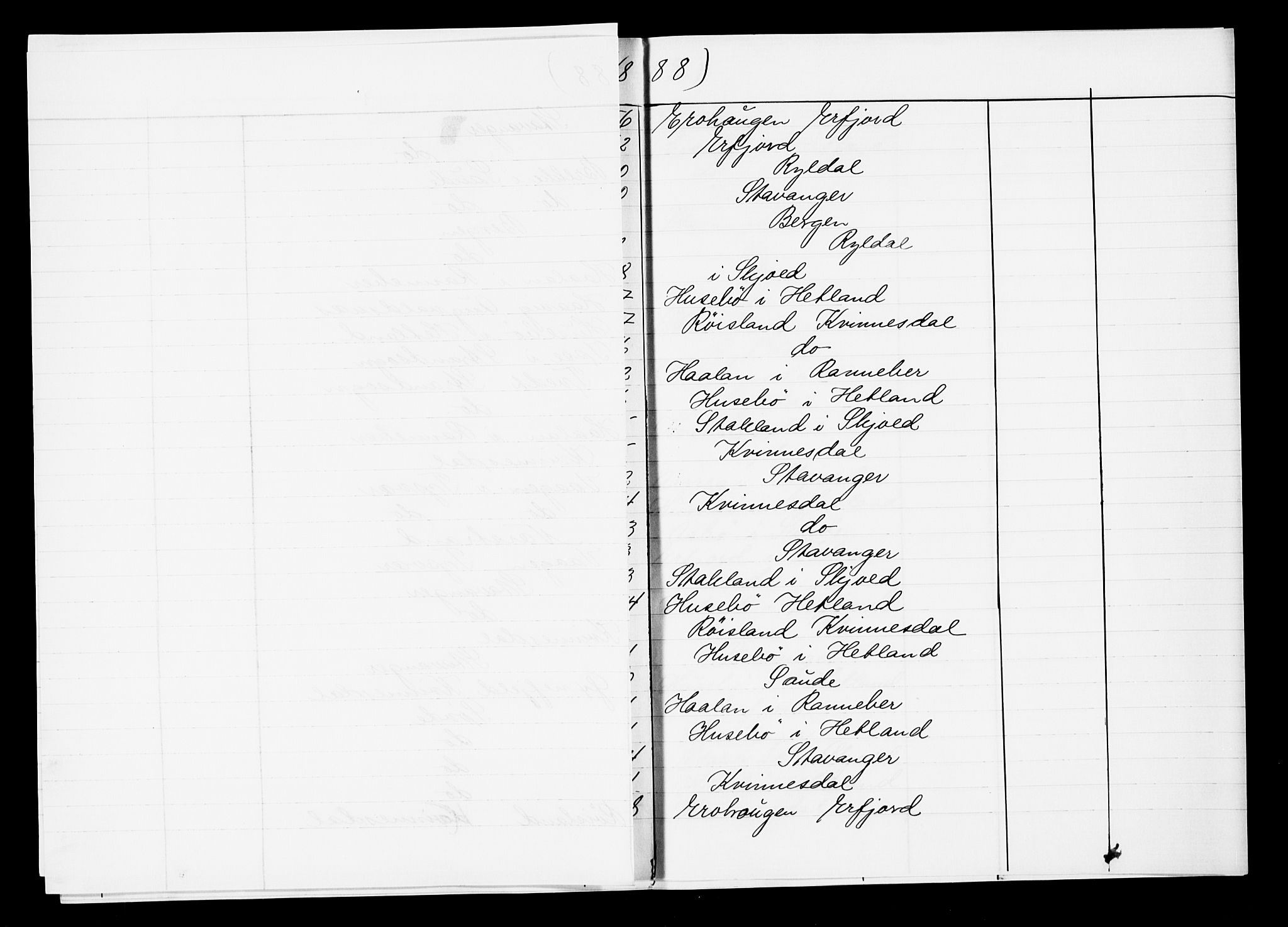 Pa 0160 - Vennenes Samfunn, Stavanger, AV/SAST-A-100269/F: Dissenter register no. -, 1840-1900