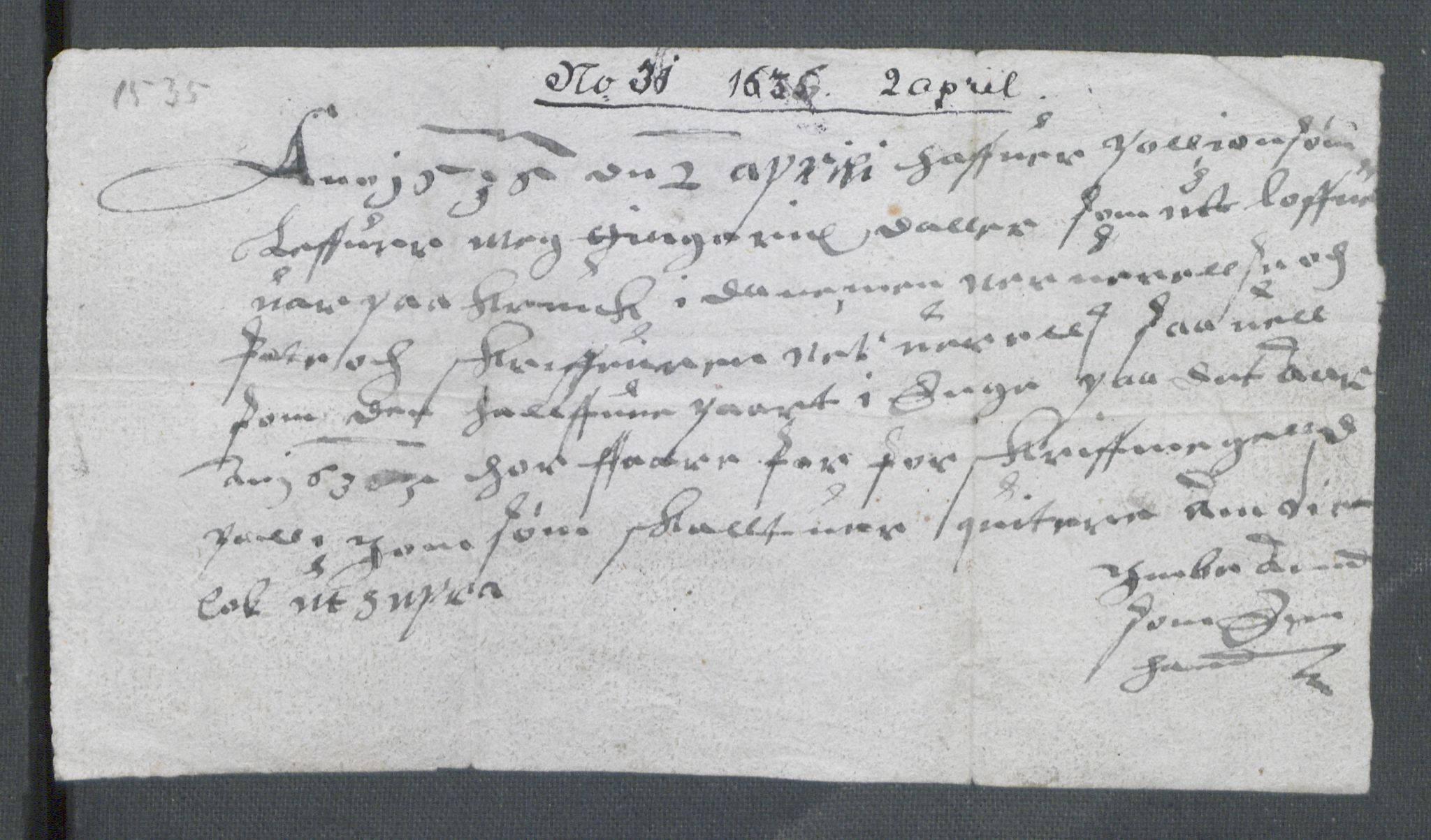 Riksarkivets diplomsamling, AV/RA-EA-5965/F02/L0149: Dokumenter, 1636, p. 30