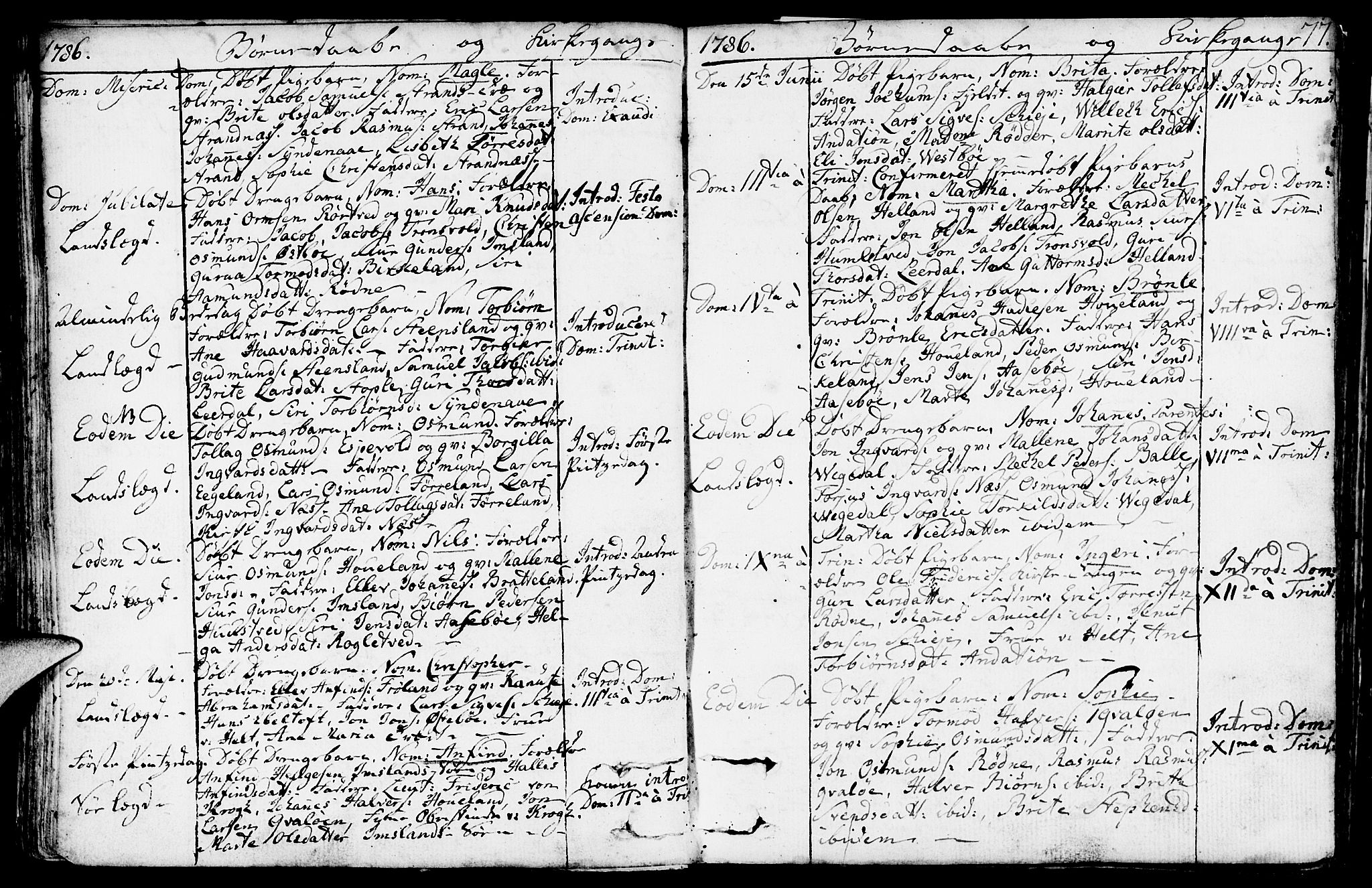 Vikedal sokneprestkontor, SAST/A-101840/01/IV: Parish register (official) no. A 2, 1779-1817, p. 77