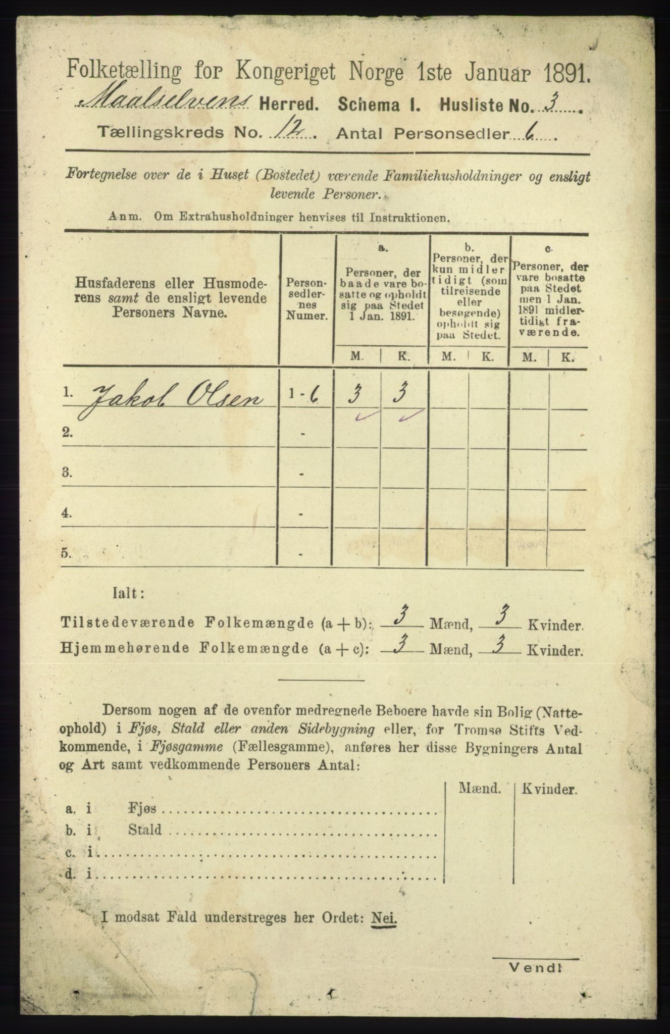 RA, 1891 census for 1924 Målselv, 1891, p. 3763