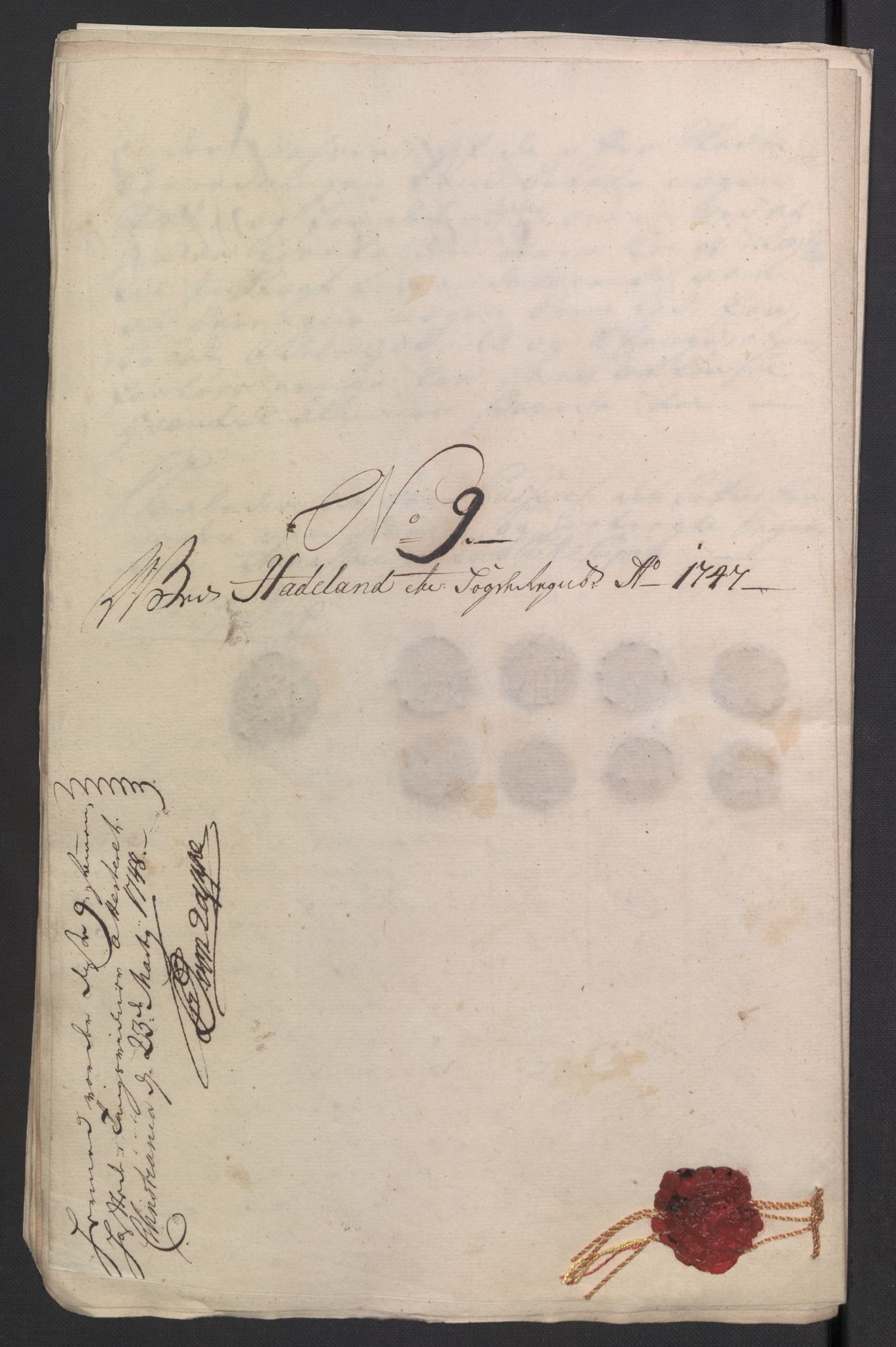 Rentekammeret inntil 1814, Reviderte regnskaper, Fogderegnskap, RA/EA-4092/R18/L1346: Fogderegnskap Hadeland, Toten og Valdres, 1747-1748, p. 46