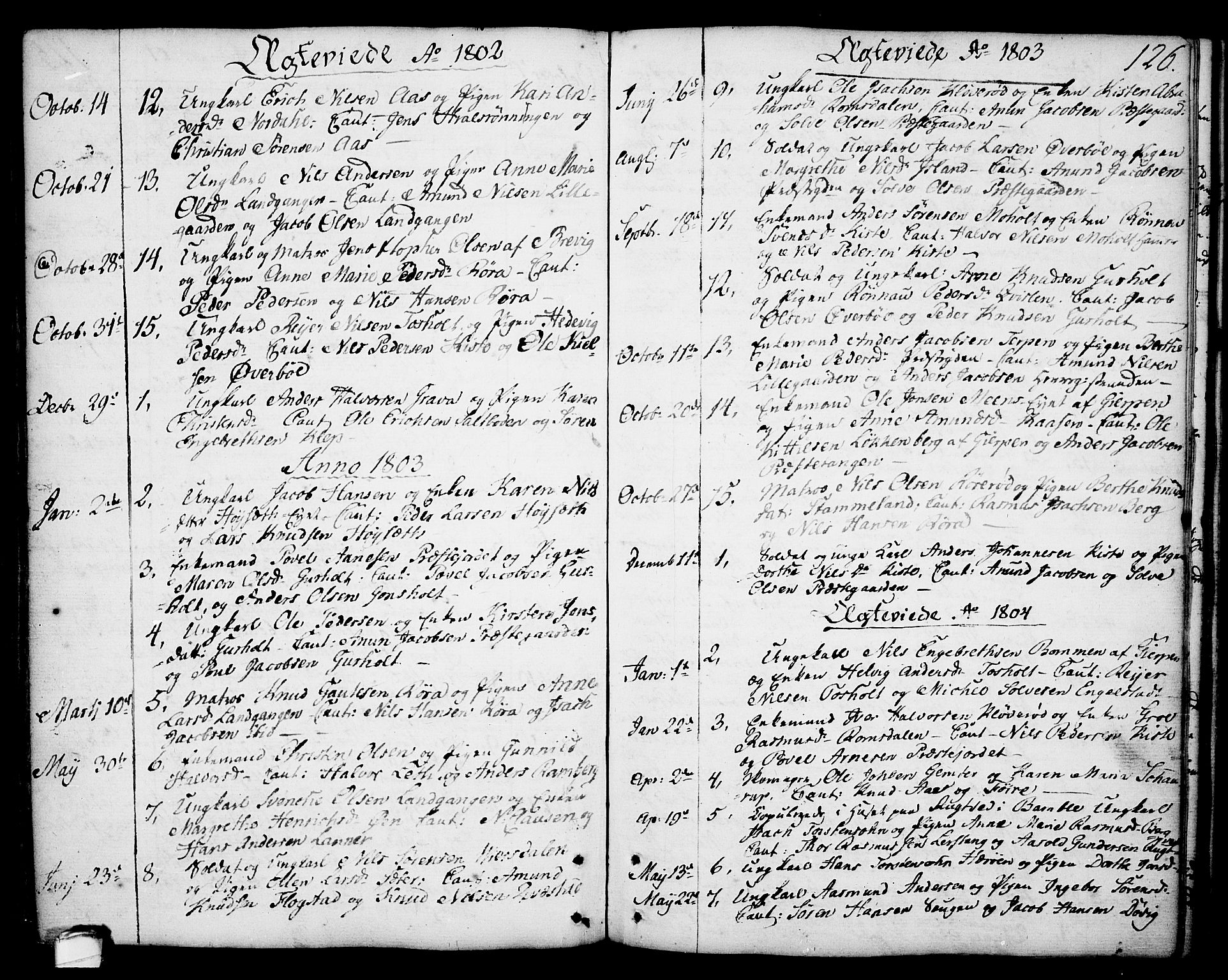 Eidanger kirkebøker, SAKO/A-261/F/Fa/L0006: Parish register (official) no. 6, 1764-1814, p. 126