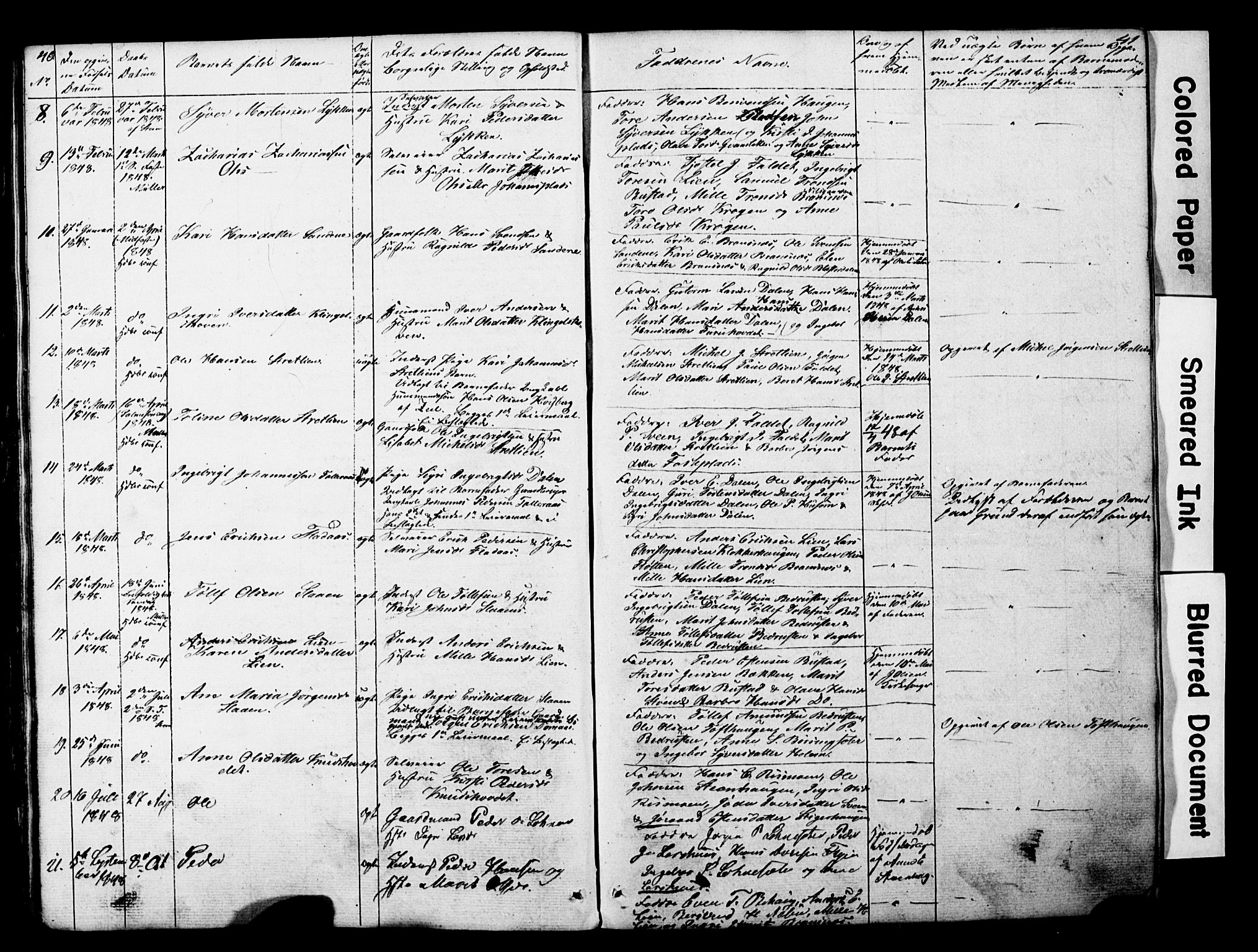 Lesja prestekontor, AV/SAH-PREST-068/H/Ha/Hab/L0014: Parish register (copy) no. 14, 1842-1856, p. 40-41