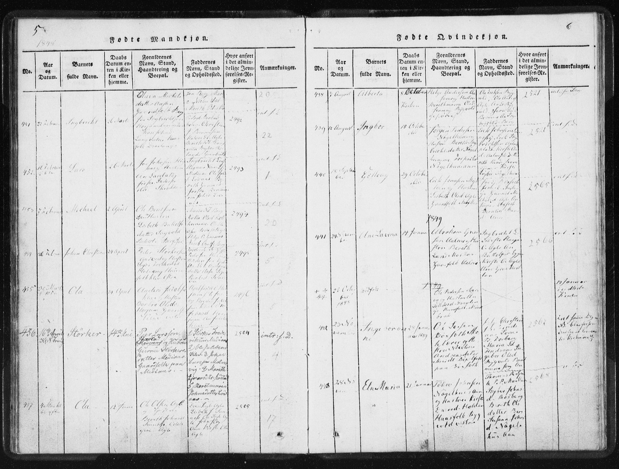 Ministerialprotokoller, klokkerbøker og fødselsregistre - Nord-Trøndelag, AV/SAT-A-1458/749/L0471: Parish register (official) no. 749A05, 1847-1856, p. 5-6