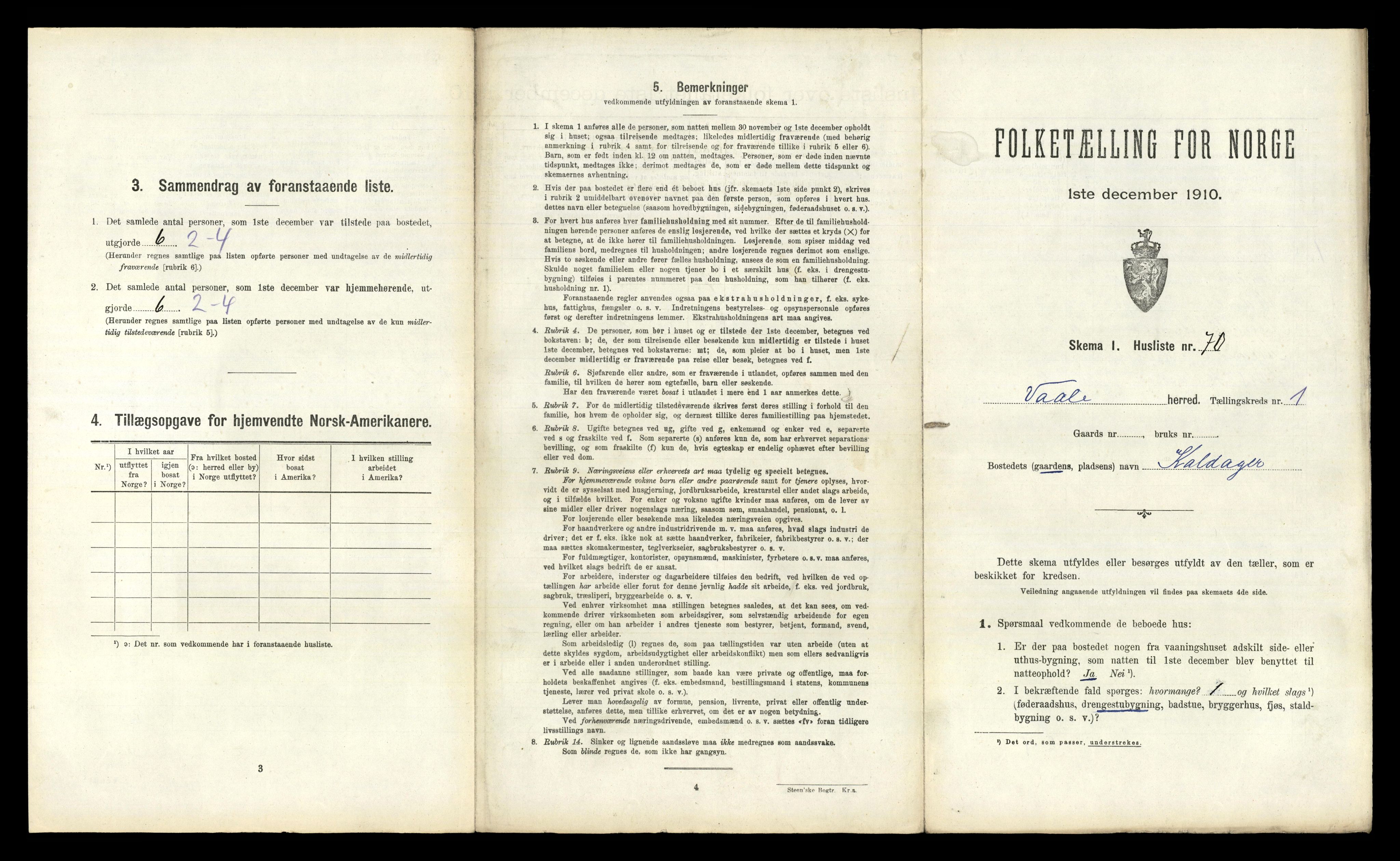 RA, 1910 census for Våle, 1910, p. 170