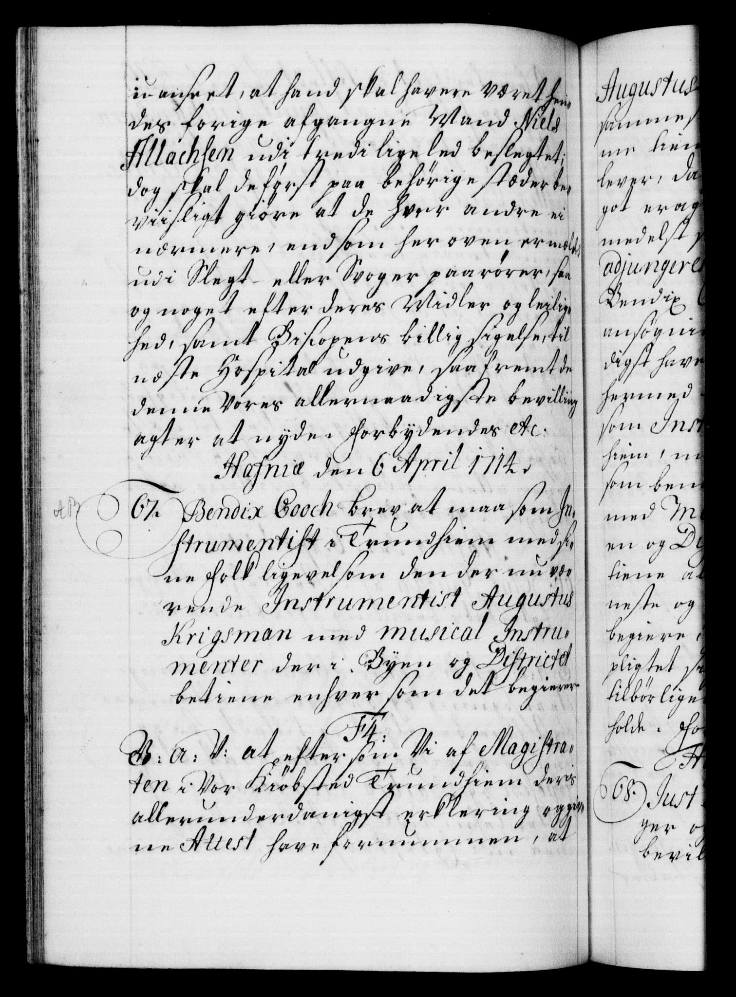 Danske Kanselli 1572-1799, AV/RA-EA-3023/F/Fc/Fca/Fcaa/L0021: Norske registre, 1712-1715, p. 270b