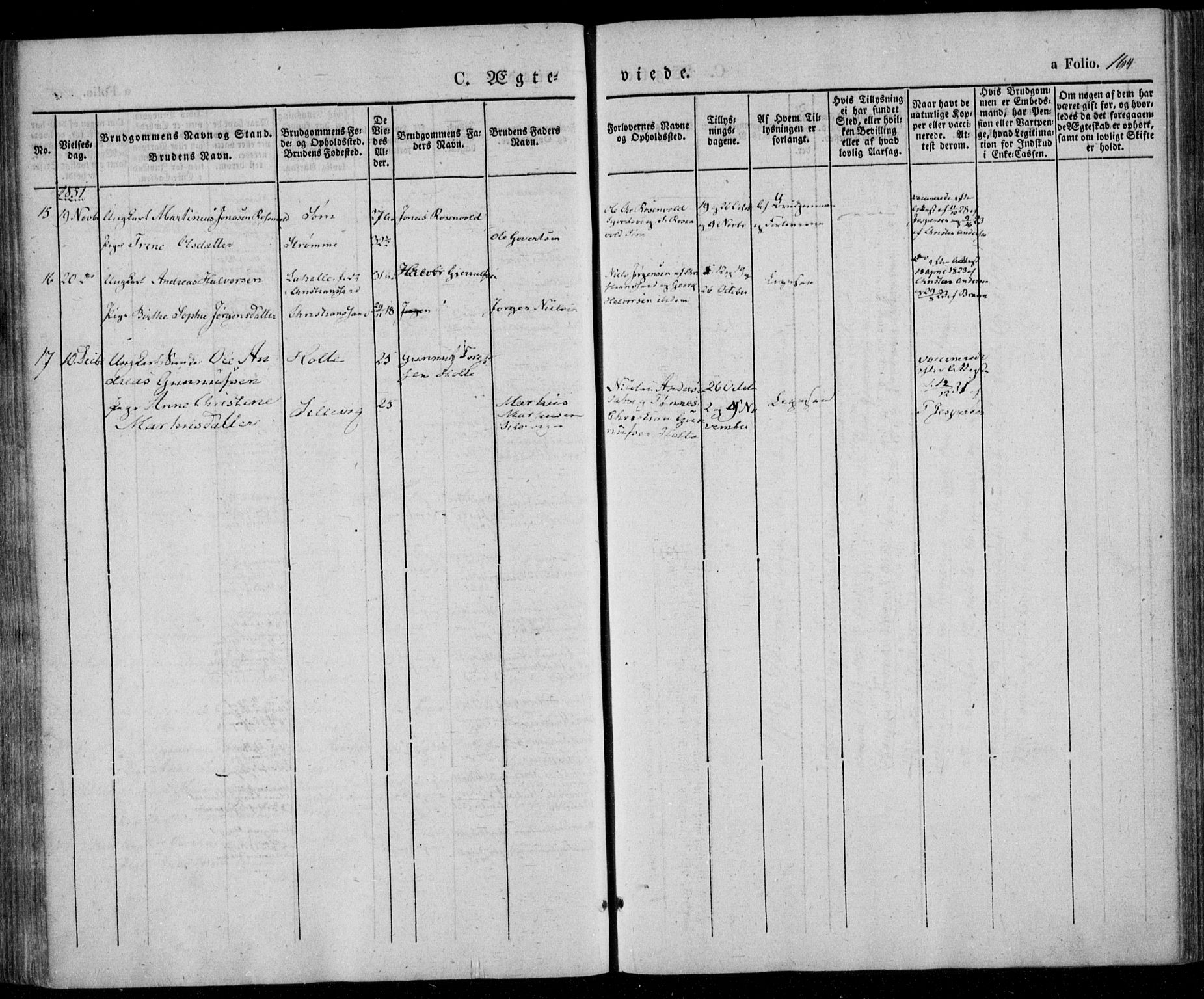 Oddernes sokneprestkontor, AV/SAK-1111-0033/F/Fa/Faa/L0006: Parish register (official) no. A 6, 1838-1851, p. 164