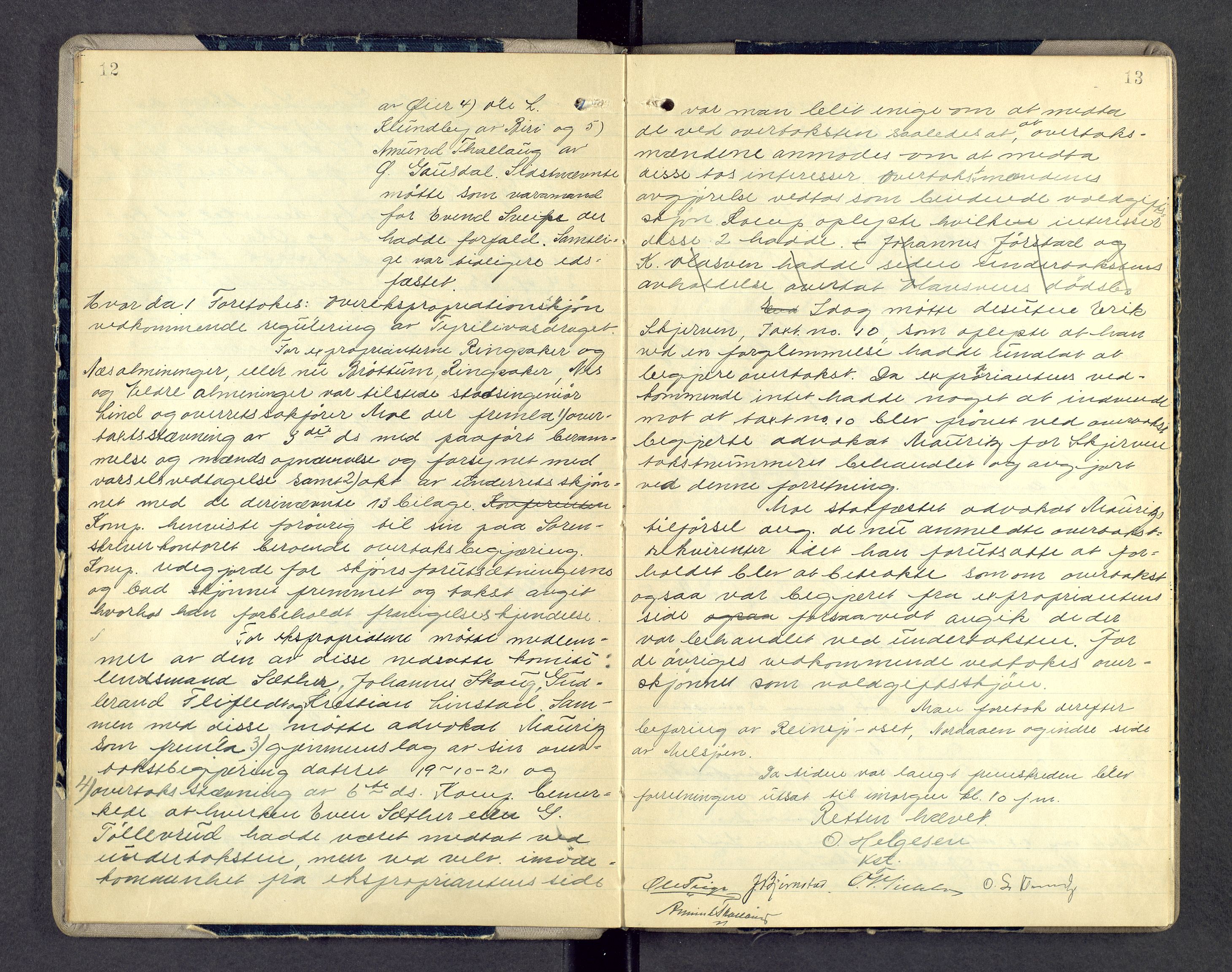 Sør-Gudbrandsdal tingrett, AV/SAH-TING-004/G/Gc/L0020: Ekstrarettsprotokoll, 1922-1924, p. 12-13