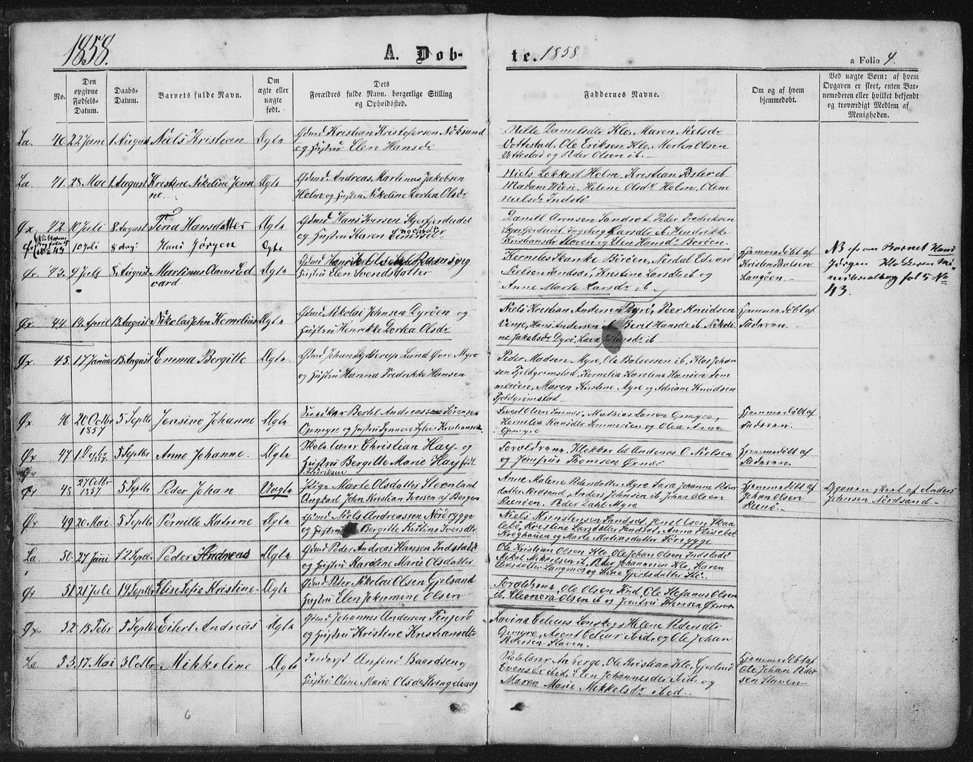 Ministerialprotokoller, klokkerbøker og fødselsregistre - Nordland, SAT/A-1459/893/L1333: Parish register (official) no. 893A06, 1858-1866, p. 4