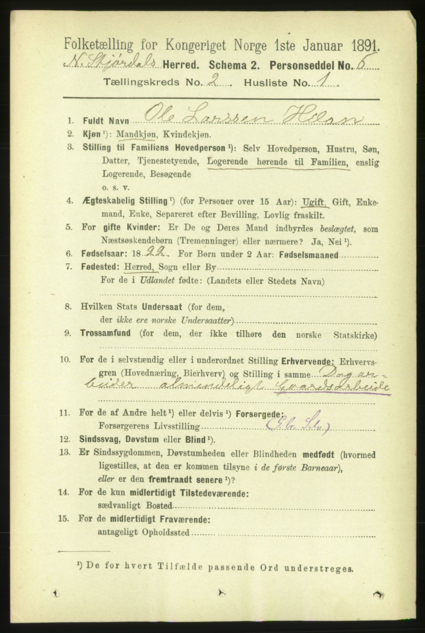 RA, 1891 census for 1714 Nedre Stjørdal, 1891, p. 492