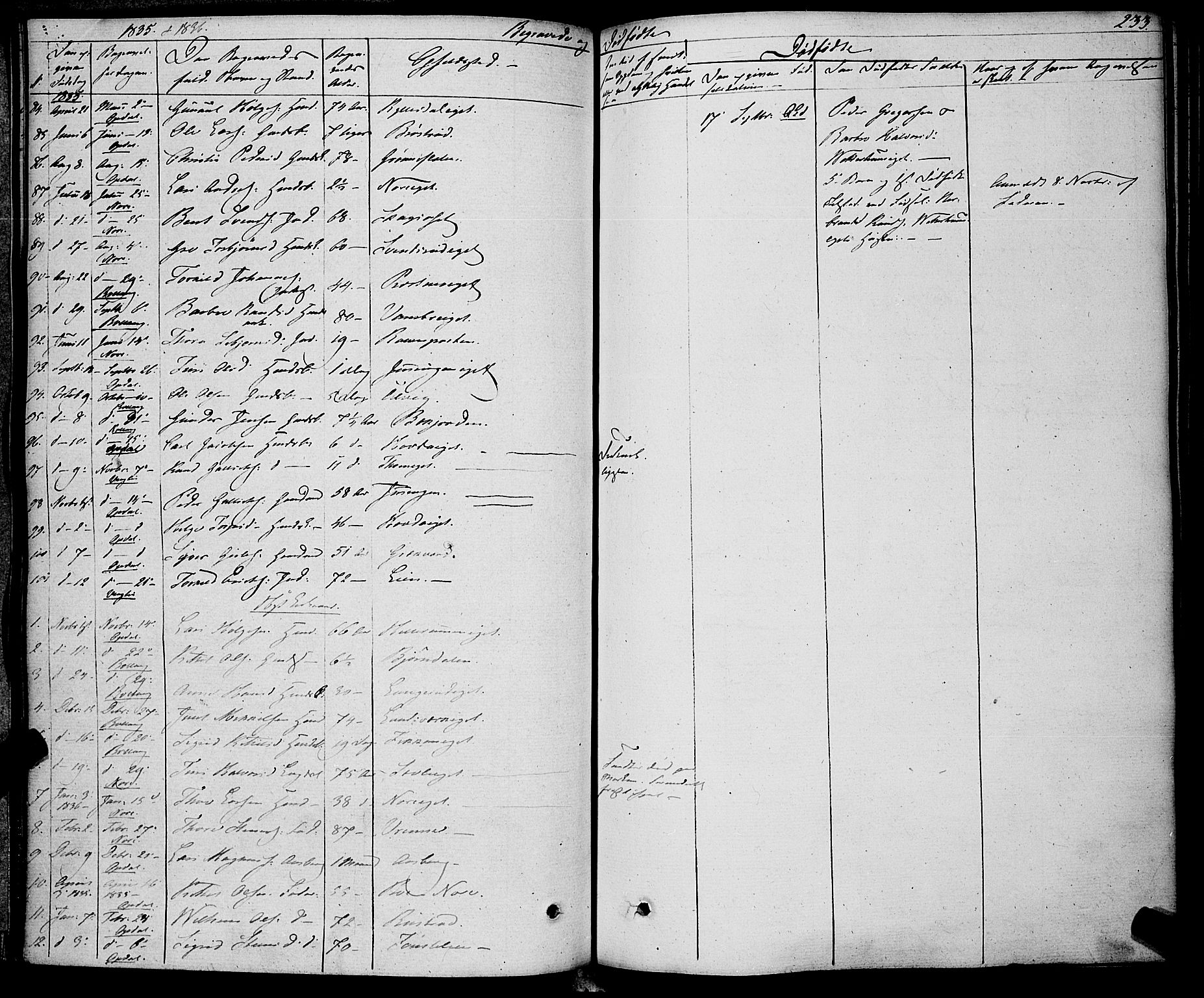 Rollag kirkebøker, AV/SAKO-A-240/F/Fa/L0007: Parish register (official) no. I 7, 1828-1847, p. 233