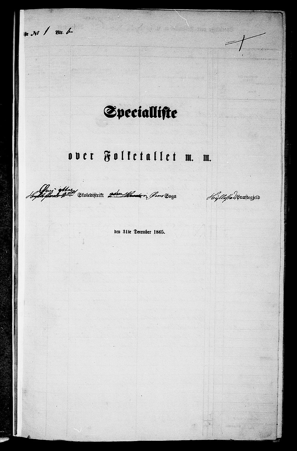 RA, 1865 census for Hyllestad, 1865, p. 25