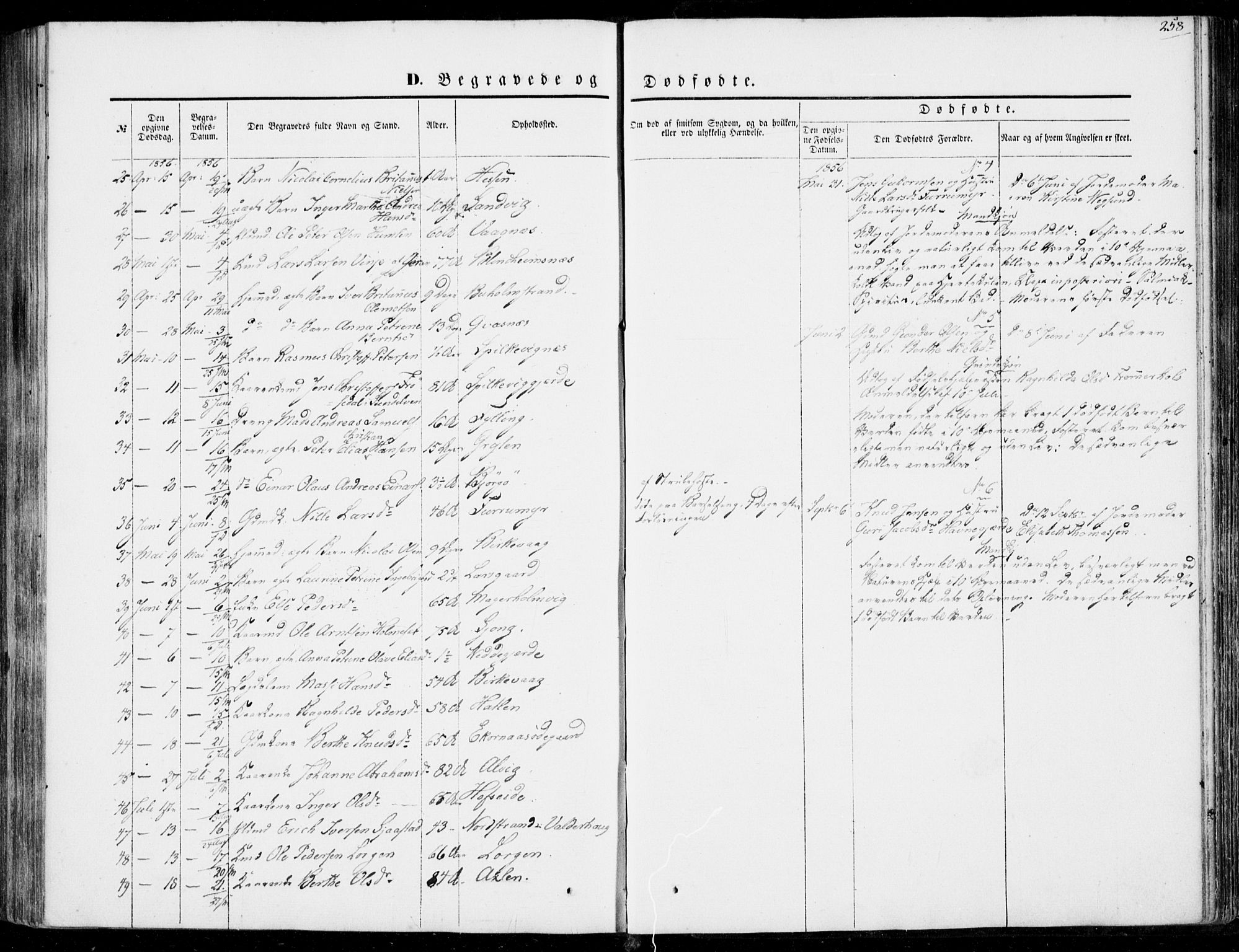 Ministerialprotokoller, klokkerbøker og fødselsregistre - Møre og Romsdal, AV/SAT-A-1454/528/L0397: Parish register (official) no. 528A08, 1848-1858, p. 258